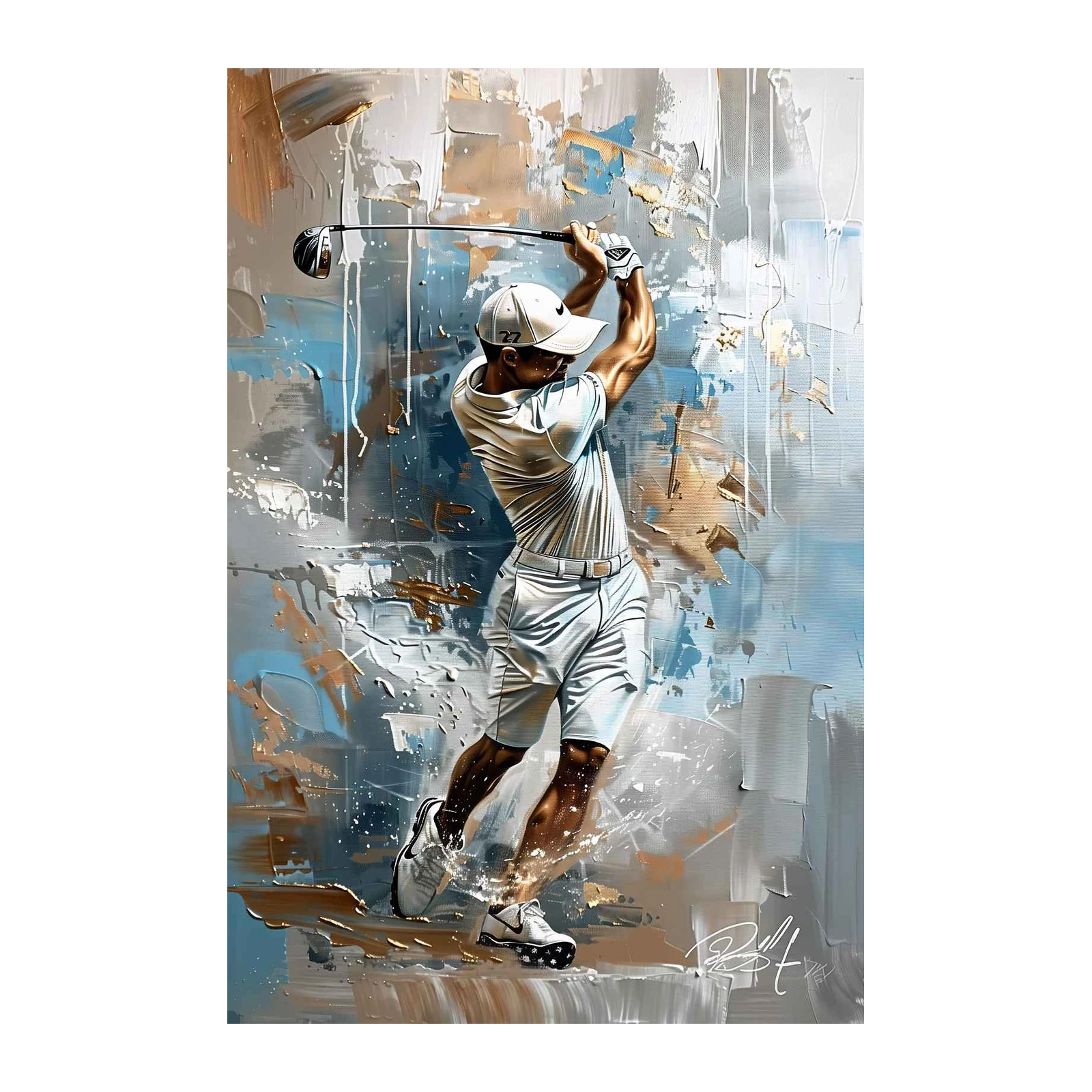 Dynamic Golfer Swing Wall Art