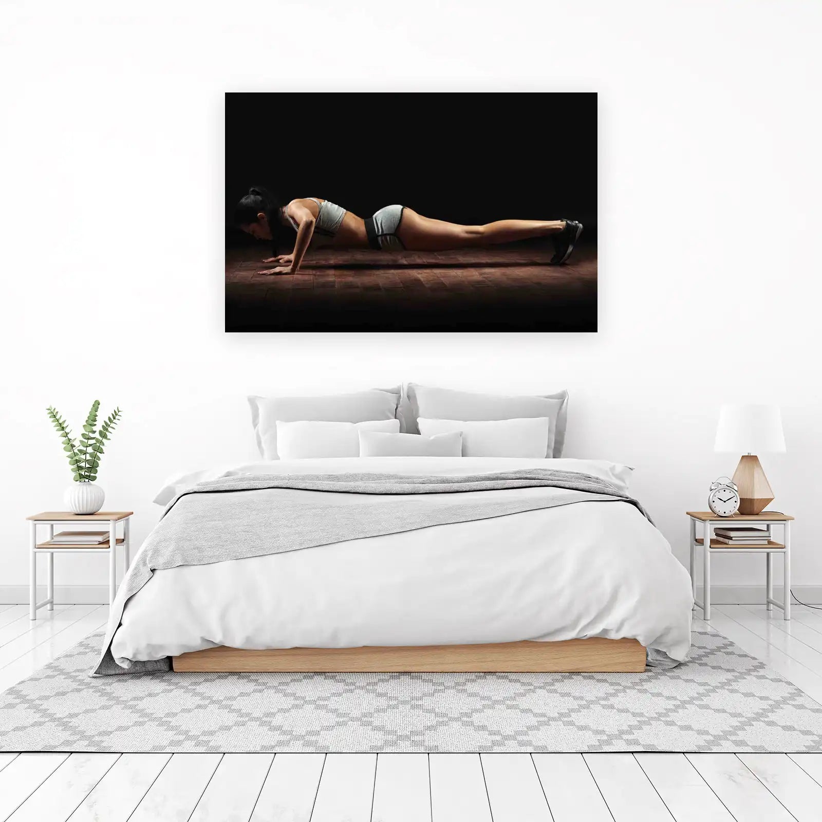 Fitness Woman Push-Up Motivational Wall Art