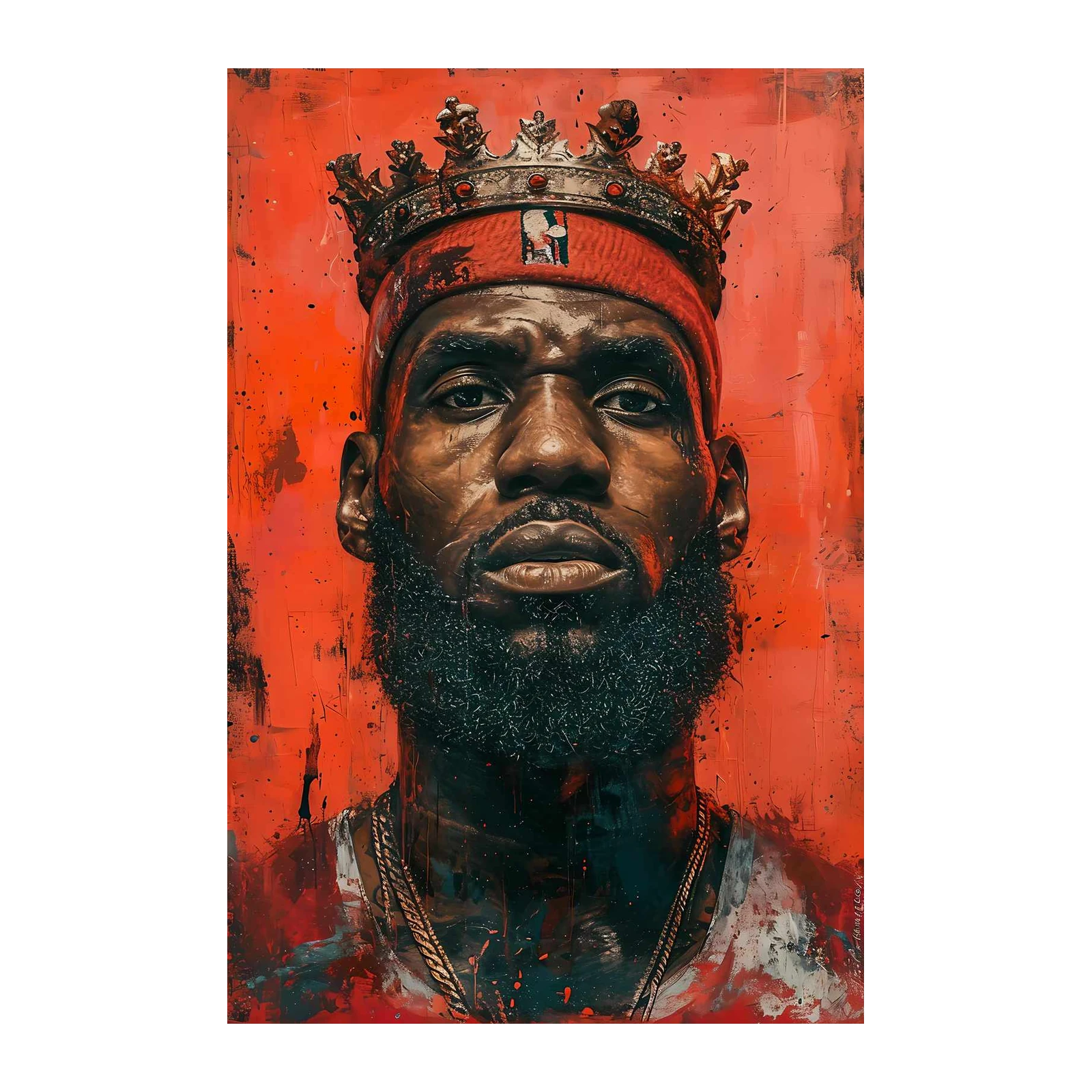 King of the Court LeBron James Wall Art