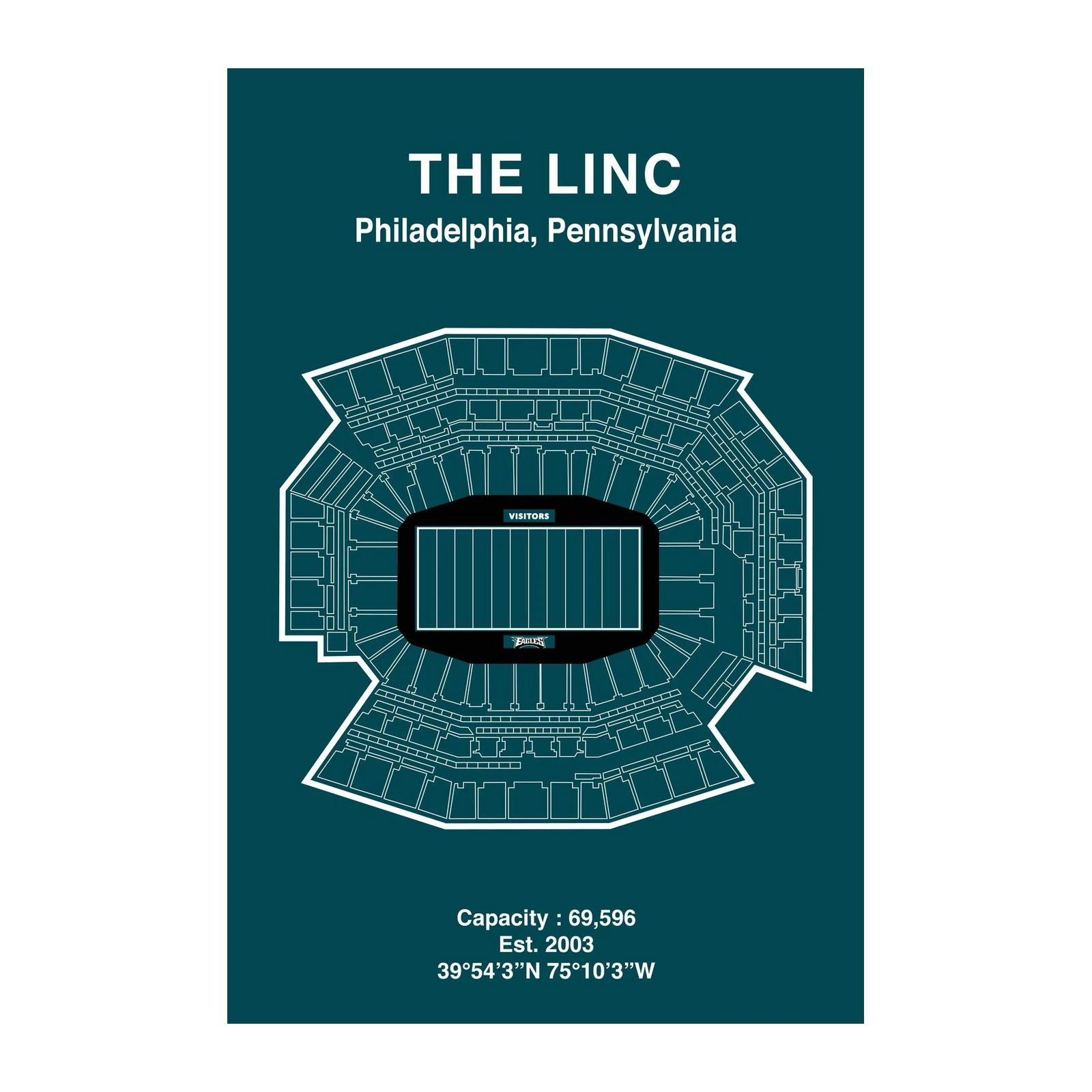 Lincoln Financial Field Blueprint Wall Art