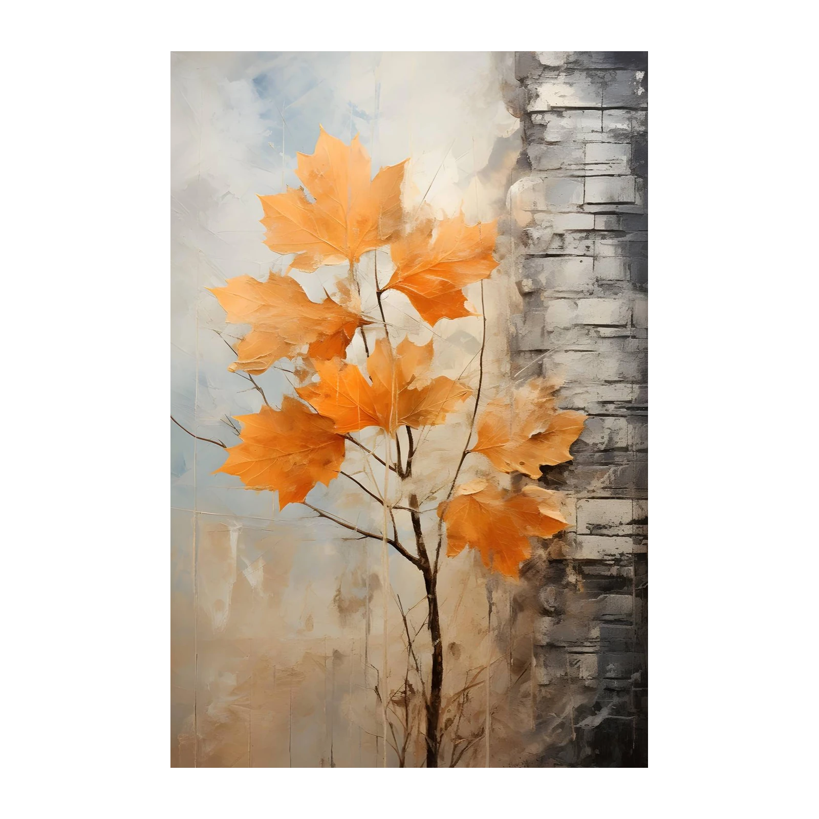 Vibrant Autumn Maple Leaves Wall Art