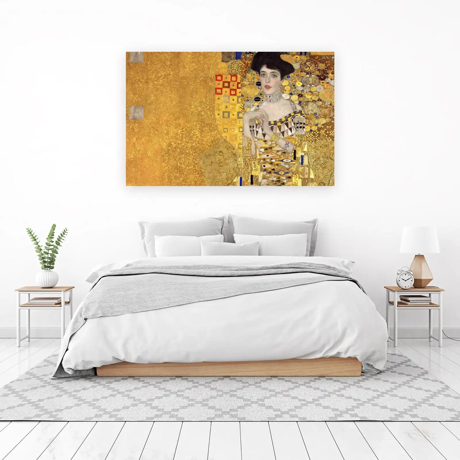 Golden Portrait Art Nouveau Wall Art