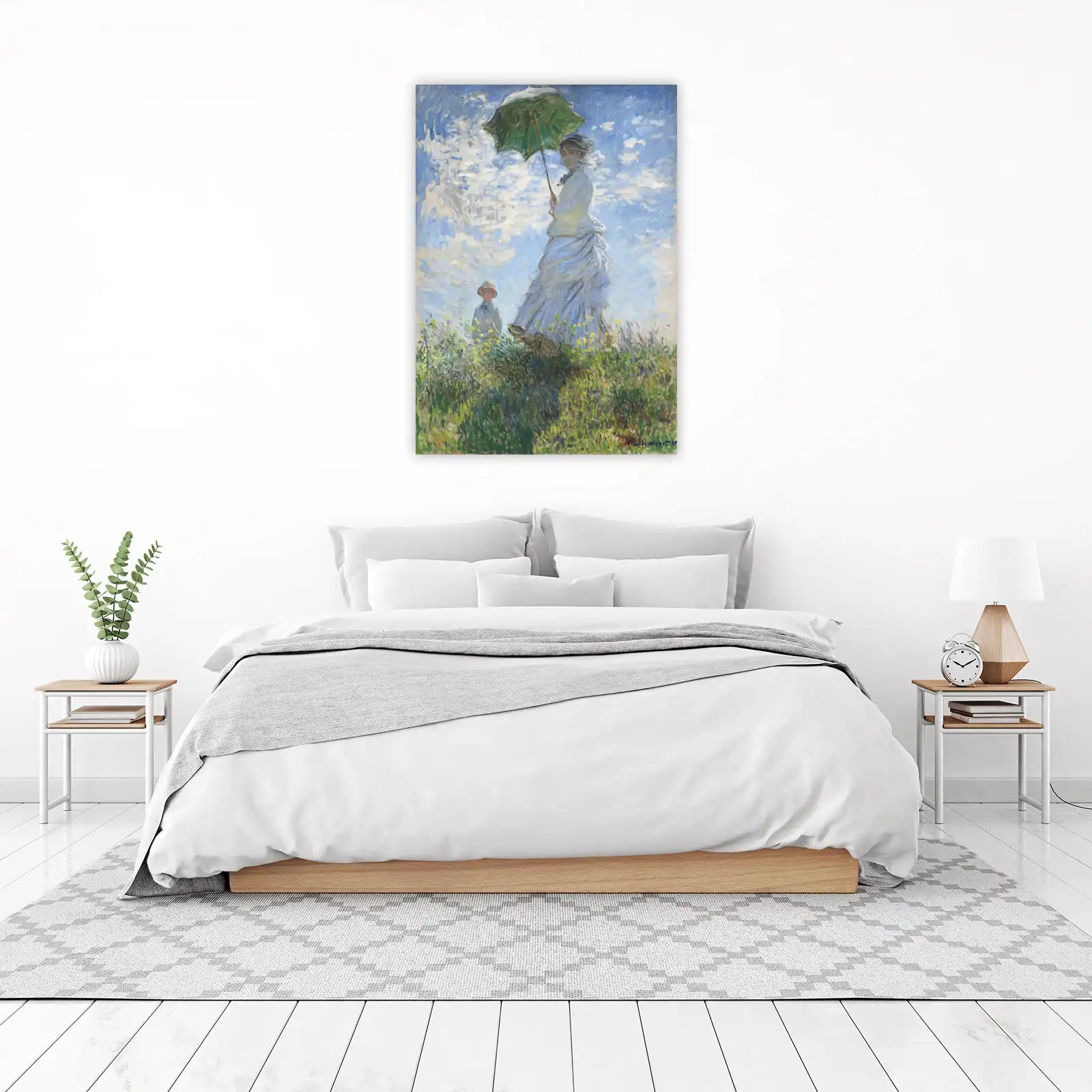 Impressionist Woman with Umbrella Wall Art