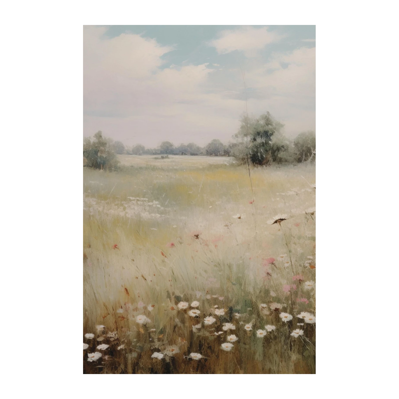 Tranquil Meadow Wildflowers Wall Art