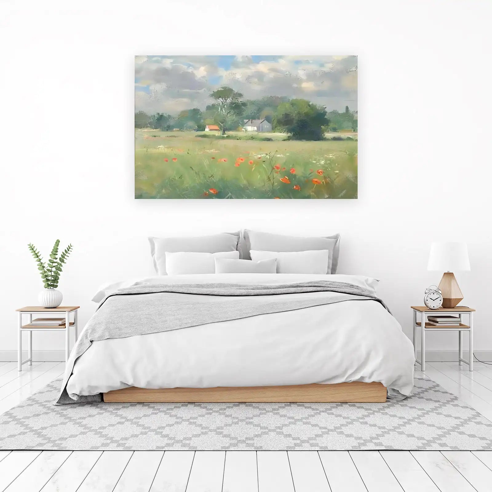 Serene Meadow with Poppies Wall Art