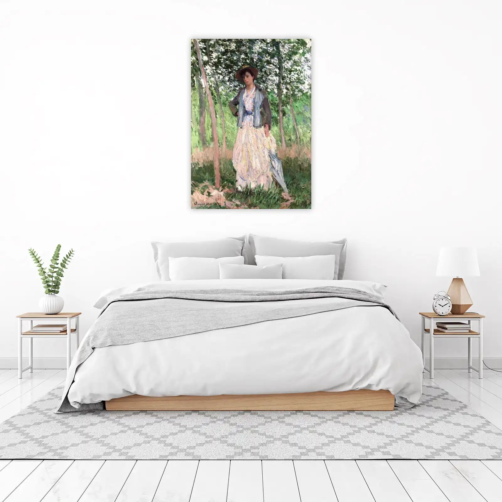 Impressionist Woman in Garden Wall Art