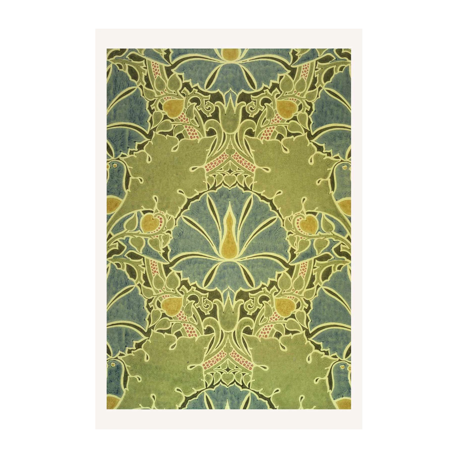 Art Nouveau Botanical Birds Wall Art