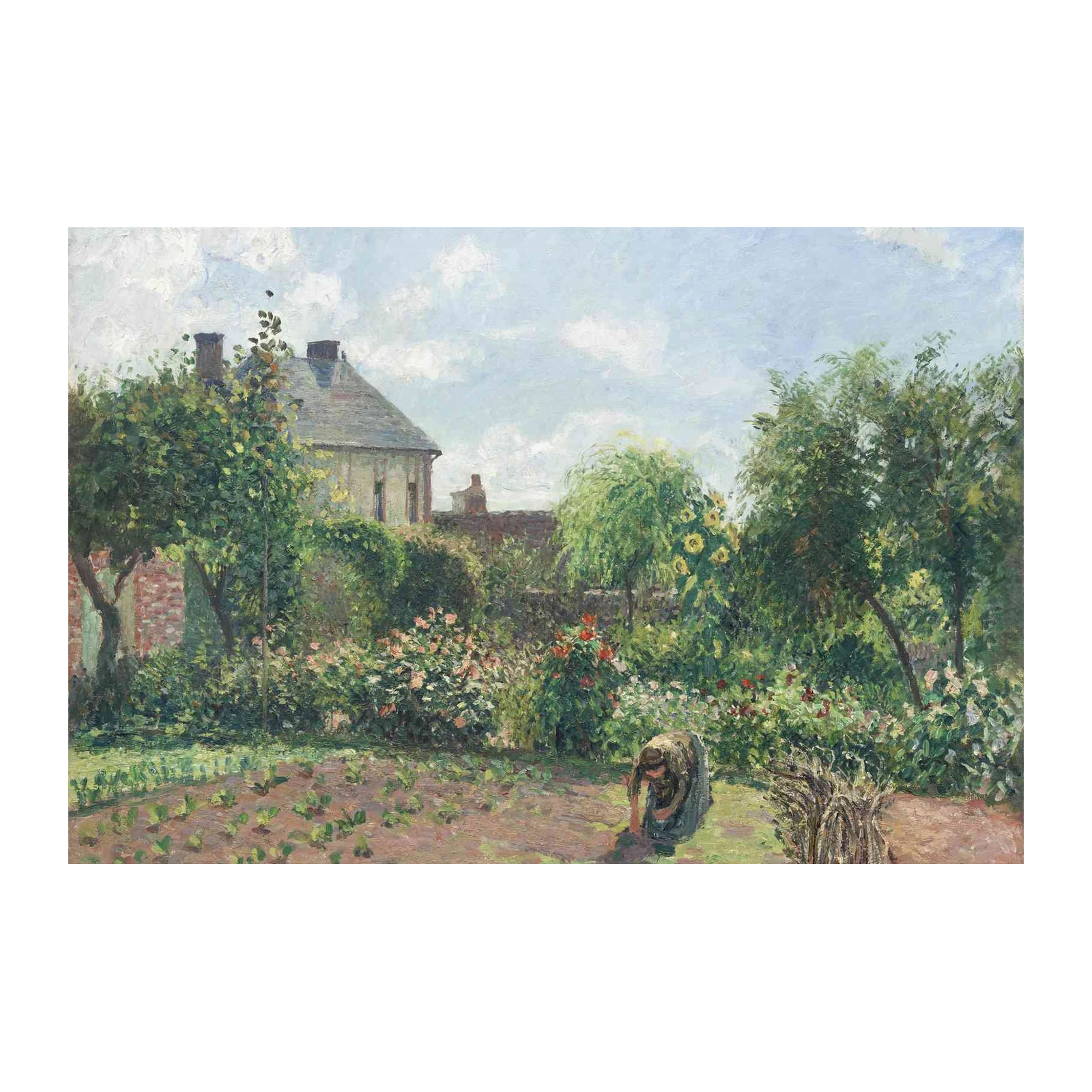 Impressionist Garden Scene Wall Art