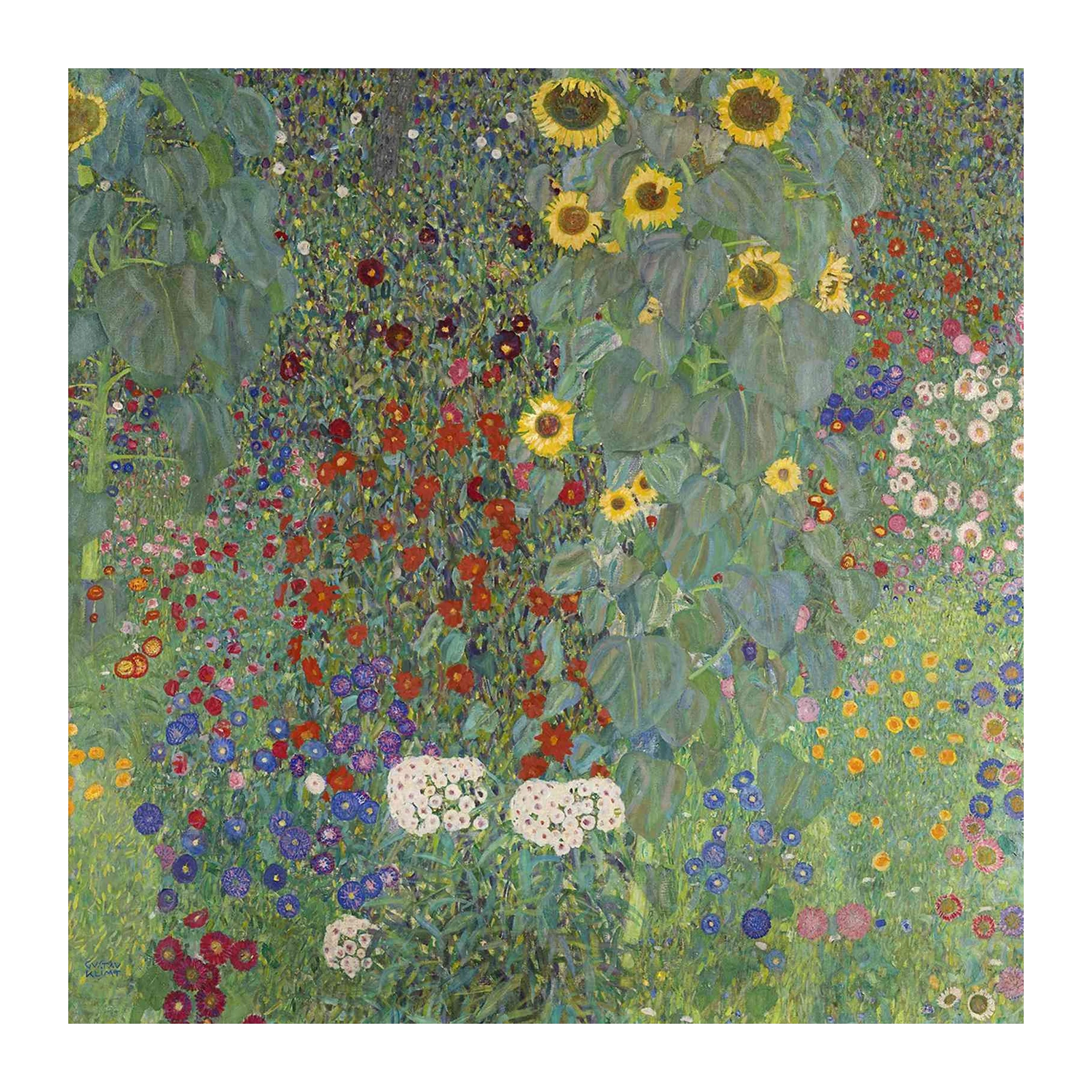 Gustav Klimt Sunflowers Garden Wall Art
