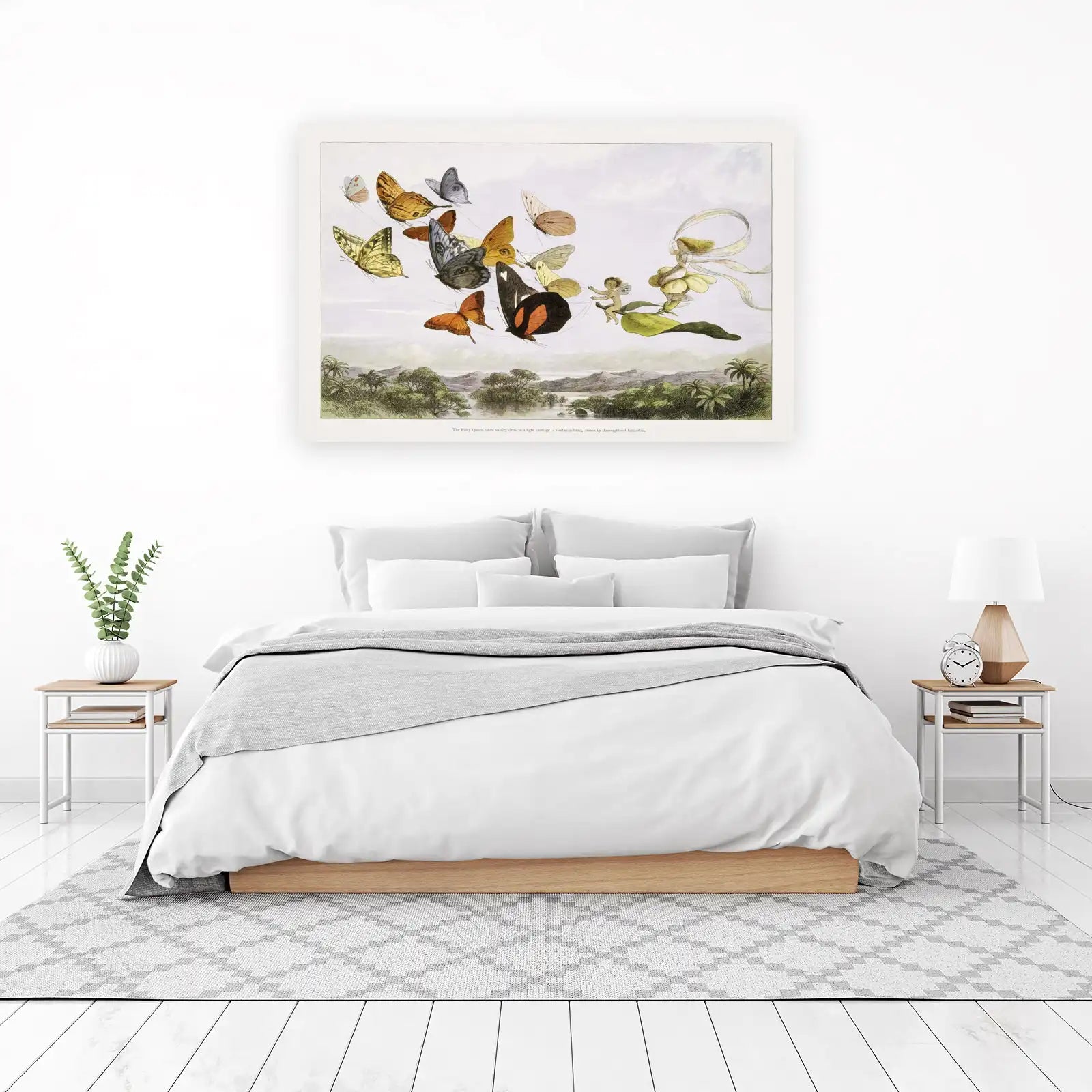 Enchanted Fairy Butterfly Carriage Wall Art