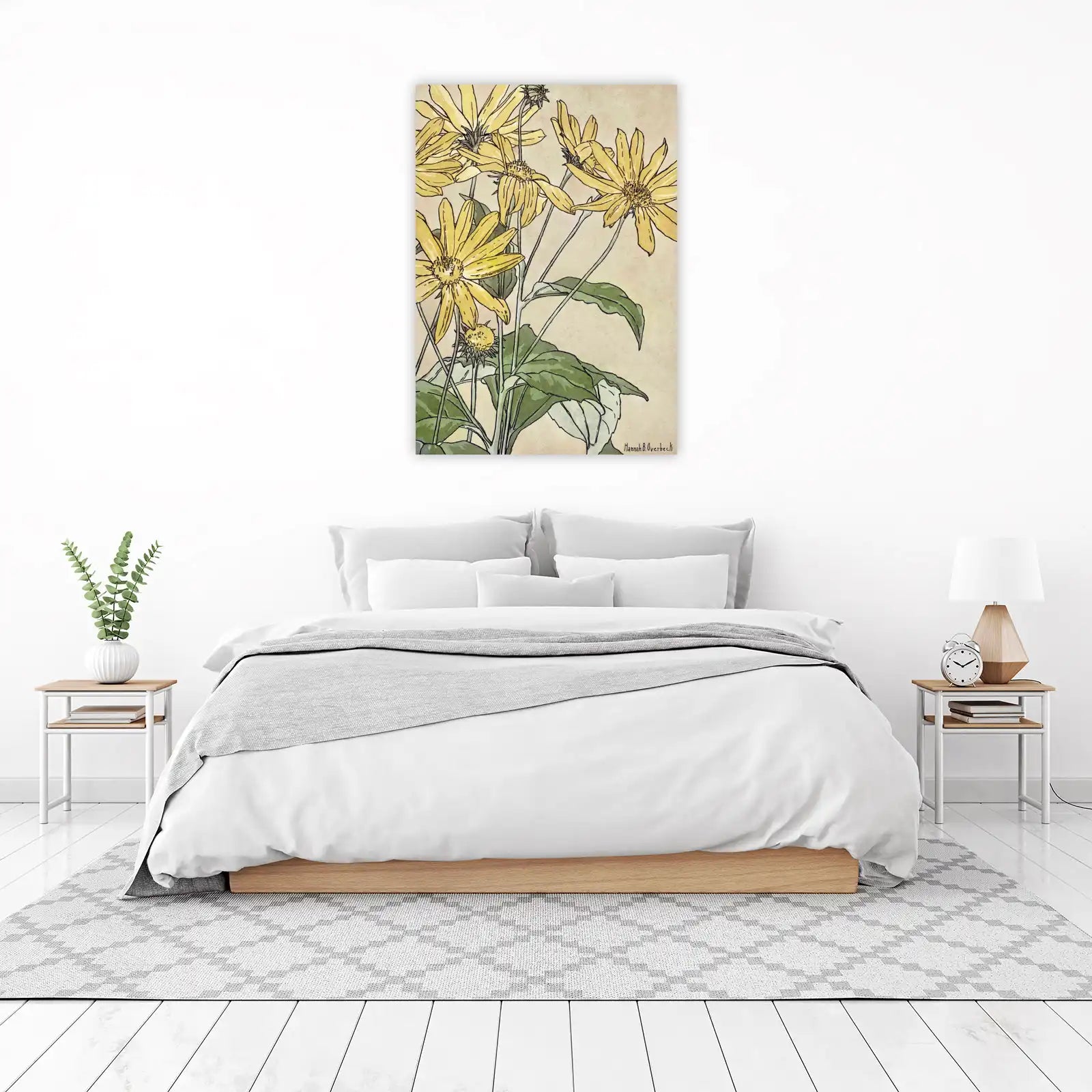 Vintage Yellow Floral "Summer Bloom" Wall Art