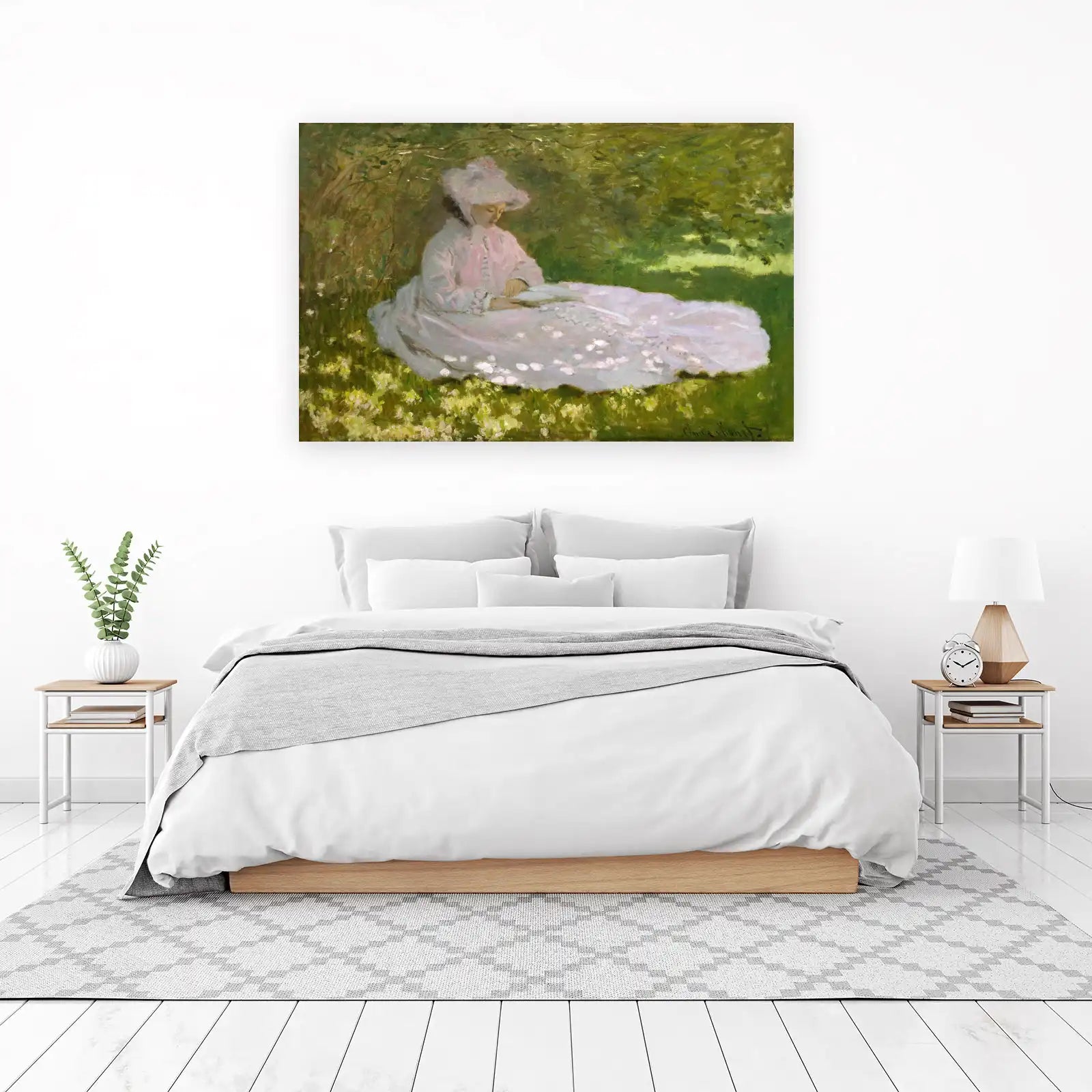 Impressionist Garden Reading Lady Wall Art