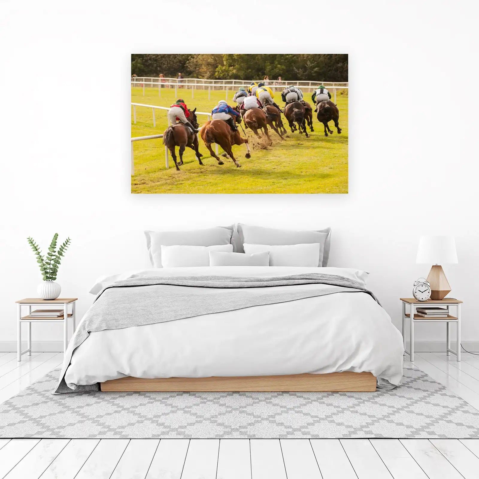 Thrilling Horse Race Action Wall Art