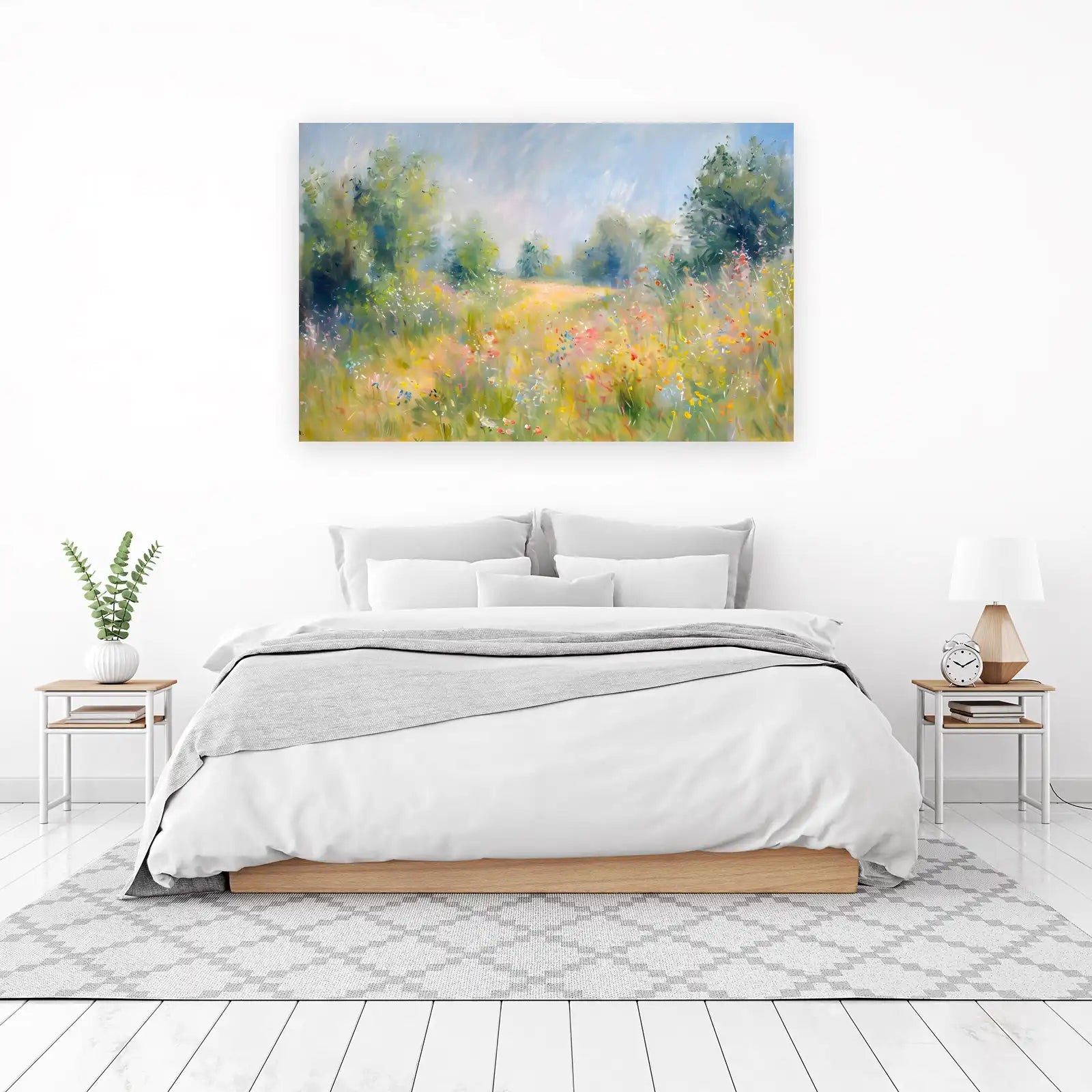 Vibrant Wildflower Meadow Impressionist Wall Art