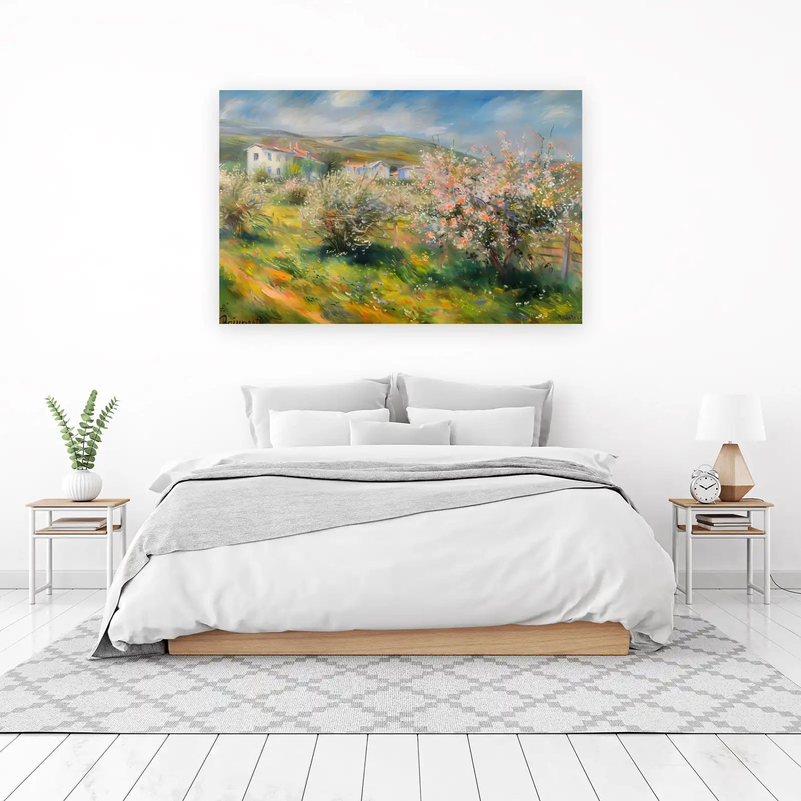 Impressionist Spring Blossom Landscape Wall Art