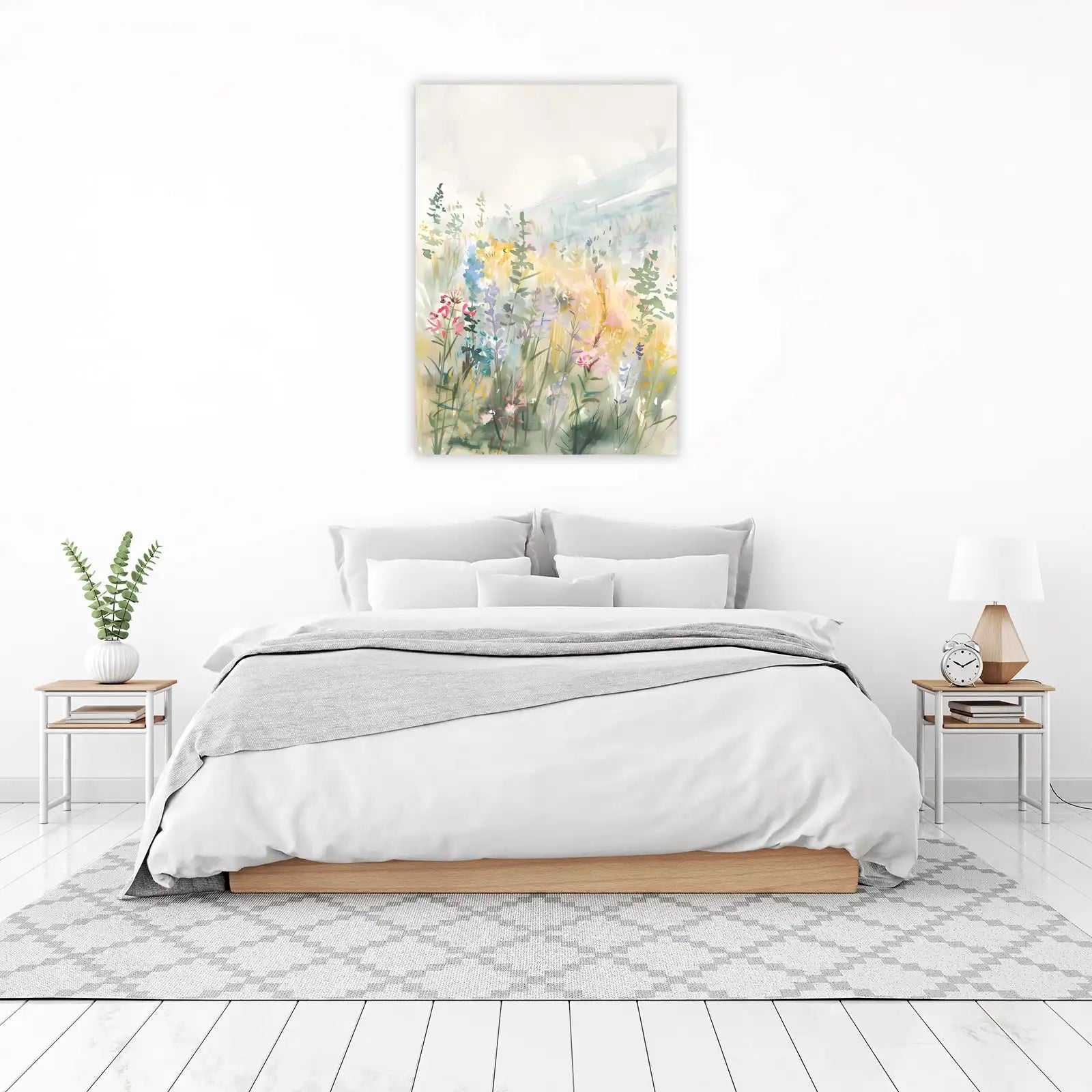 Dreamy Meadow Blooms Impressionist Wall Art