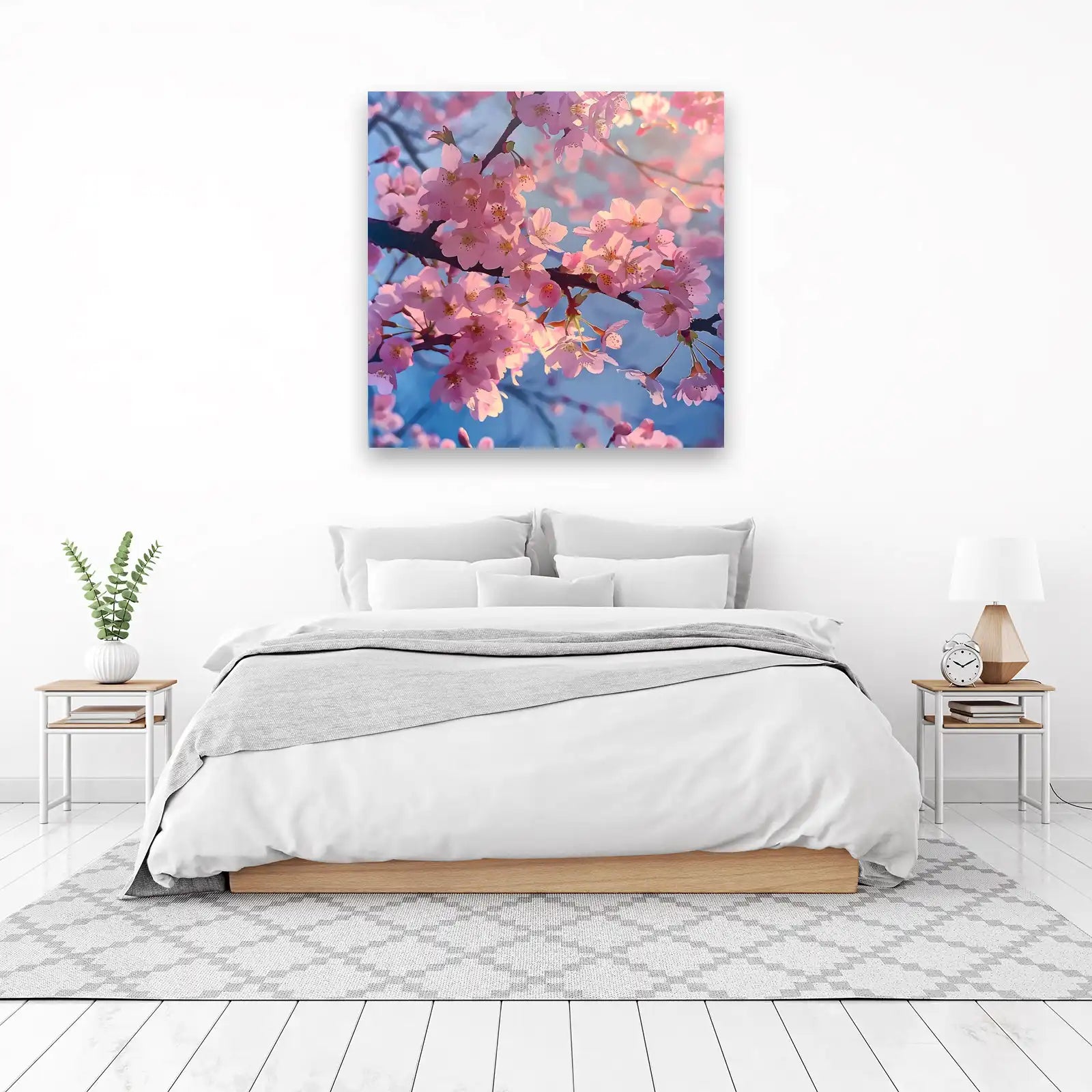 Serene Pink Cherry Blossom Wall Art