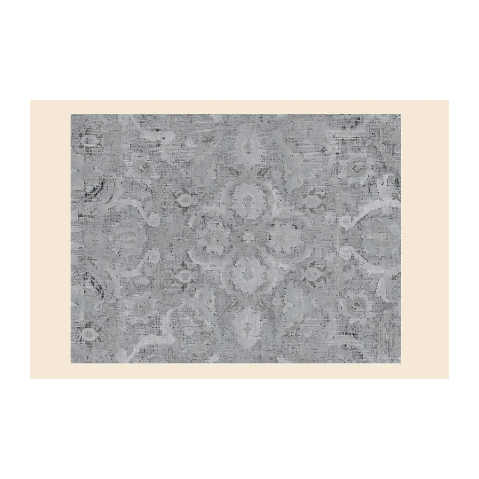 Elegant Grey Damask Art Wall Art