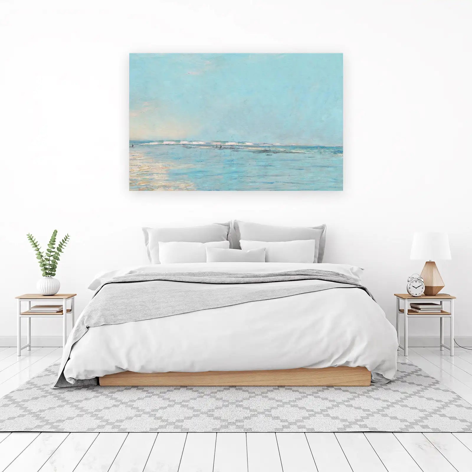 Serene Beach & Waves Coastal Landscape Wall Art