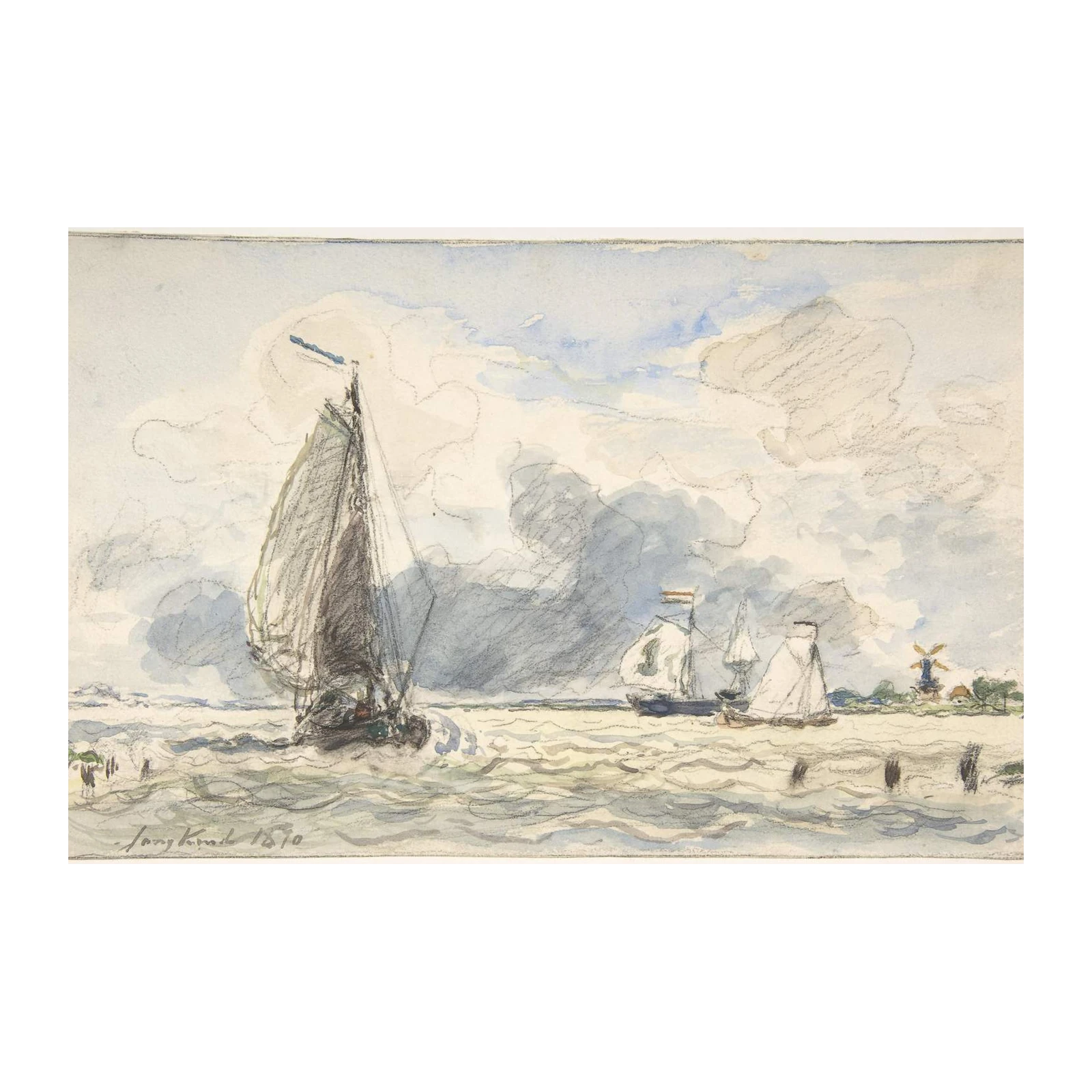 Nautical Sailboats & Windmill Wall Art