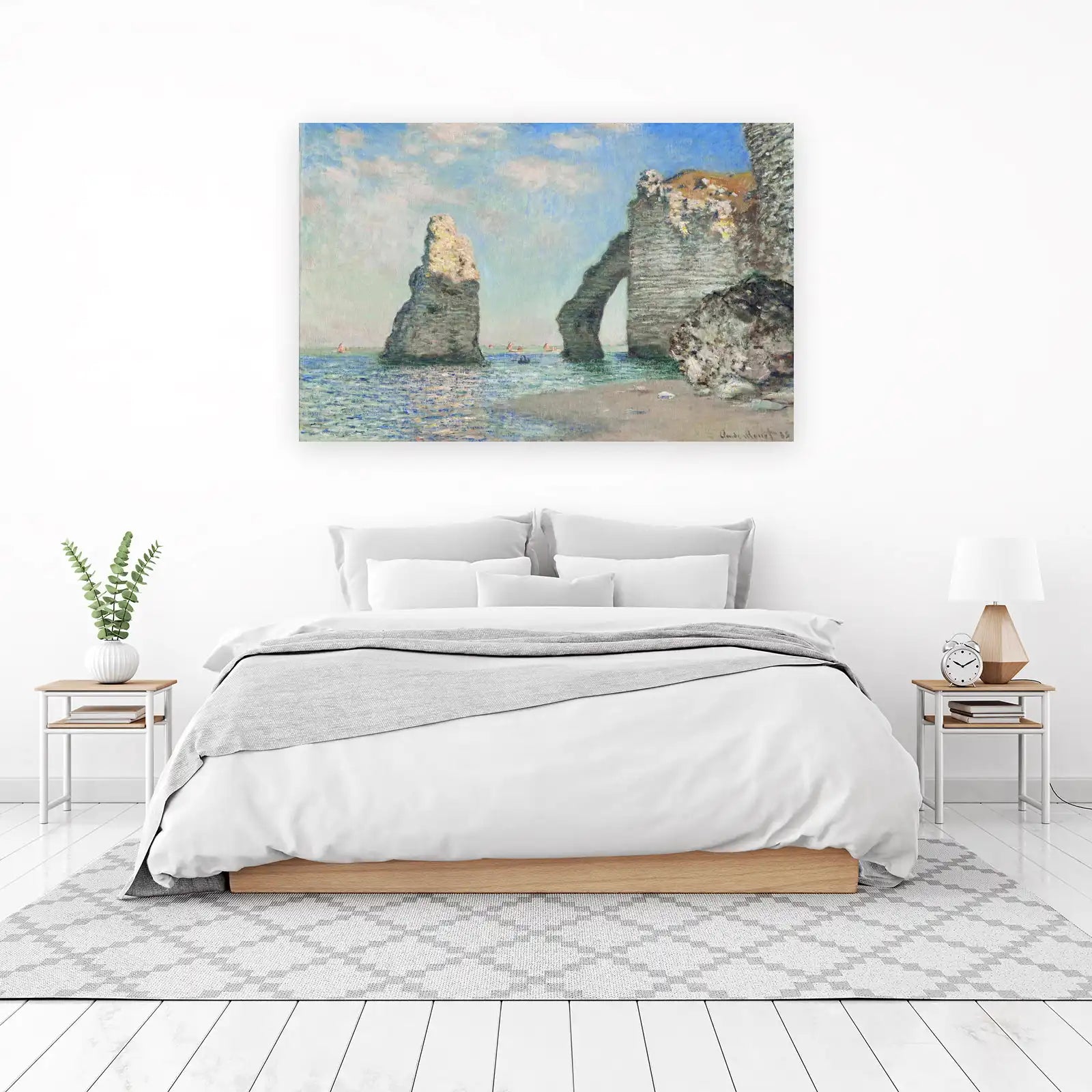 Monet Etretat Cliffs Coastal View Wall Art