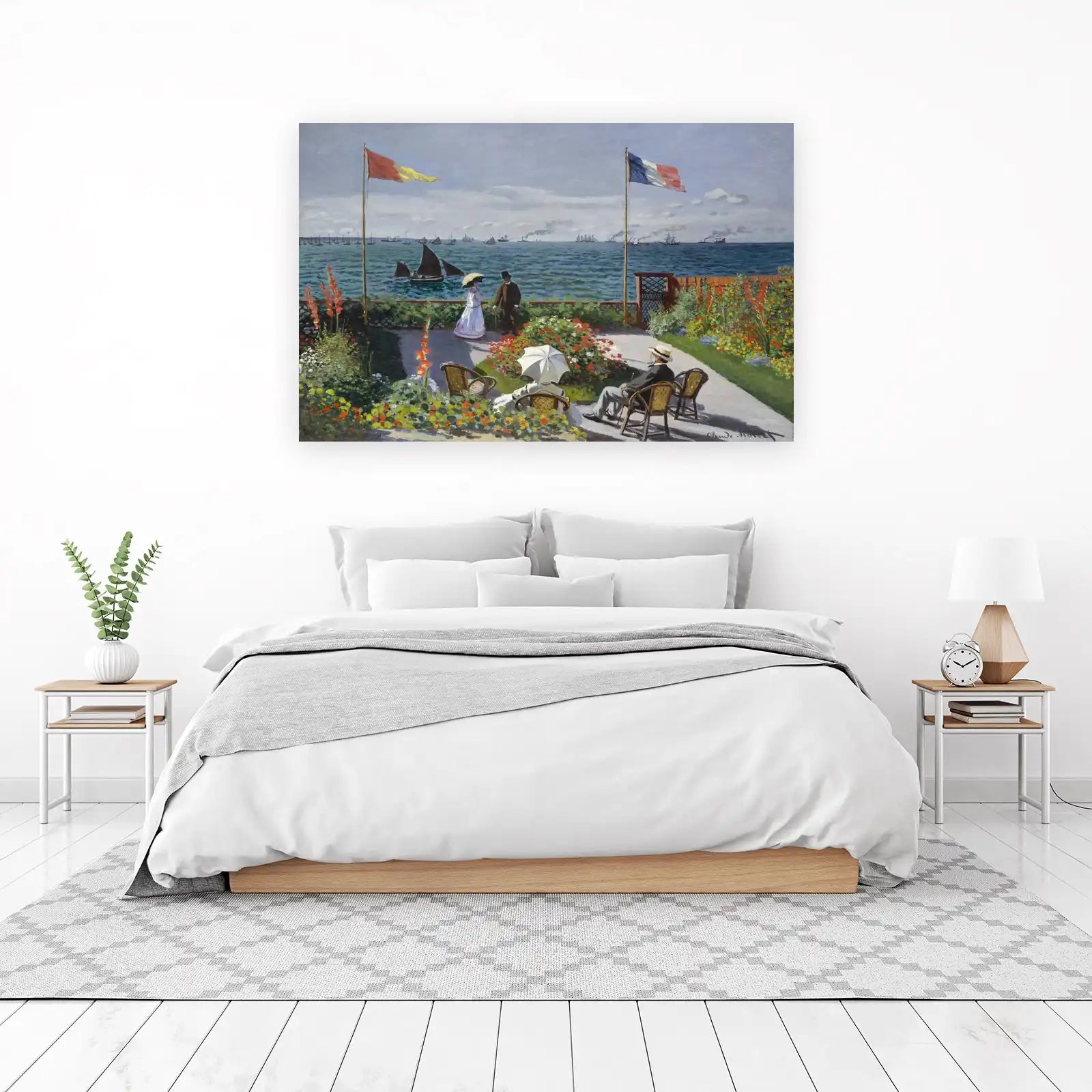 Coastal Promenade Claude Monet Oil Painting Wall Art