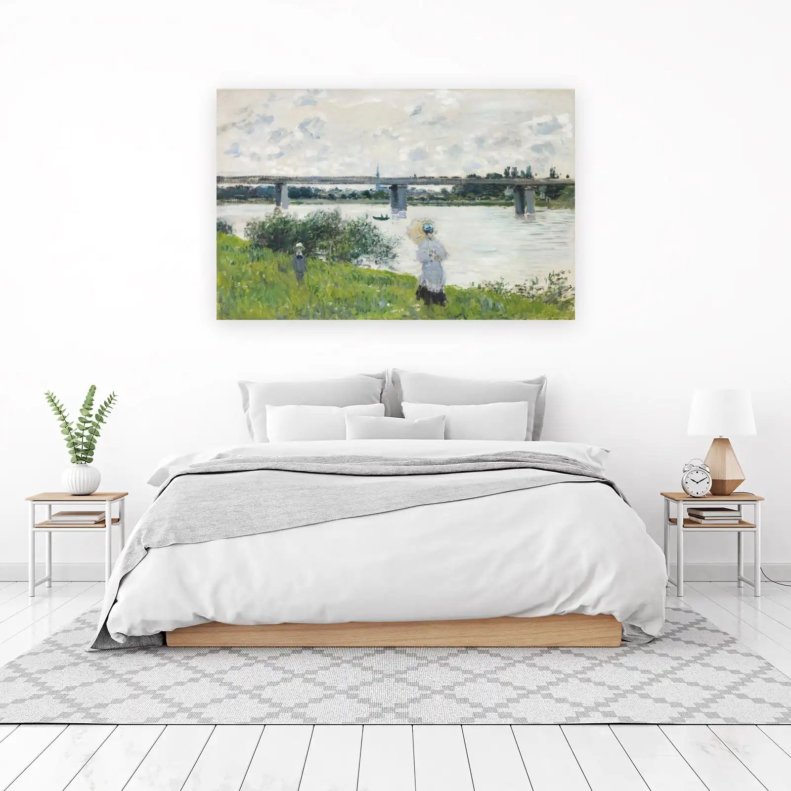Impressionist Riverside Scene Wall Art