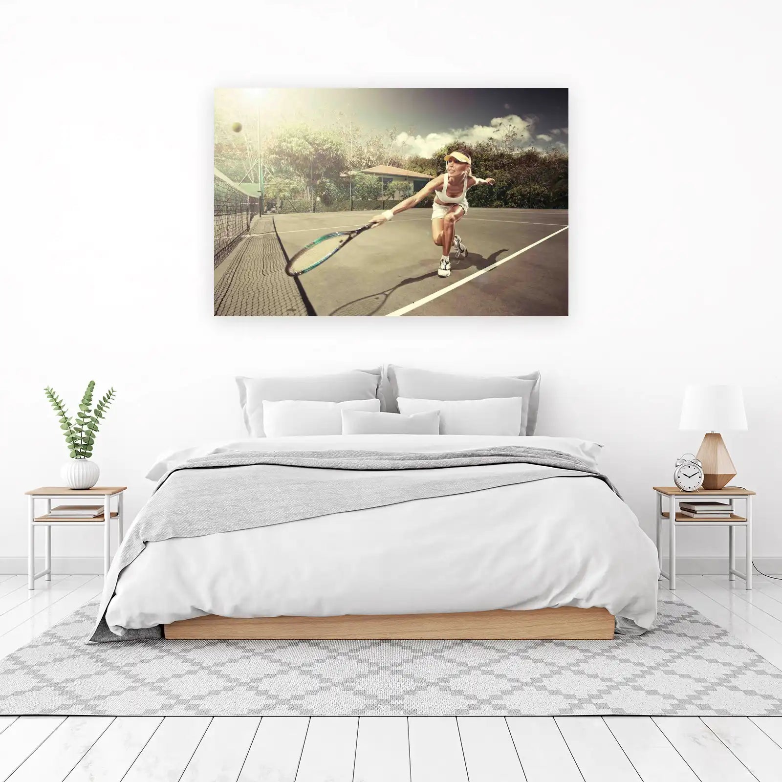 Dynamic Tennis Player Action Shot Wall Art