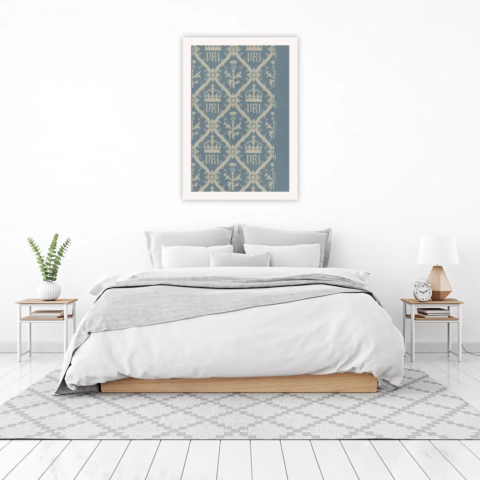 Victorian Crown & Thistle Pattern Wall Art