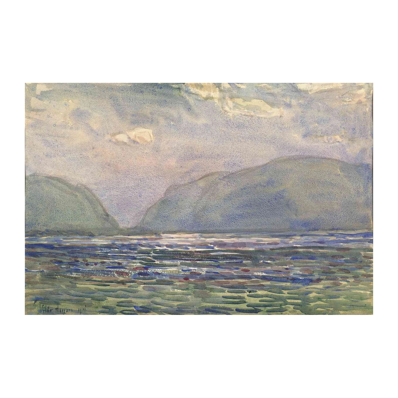 Tranquil Mountain Lake Landscape Wall Art
