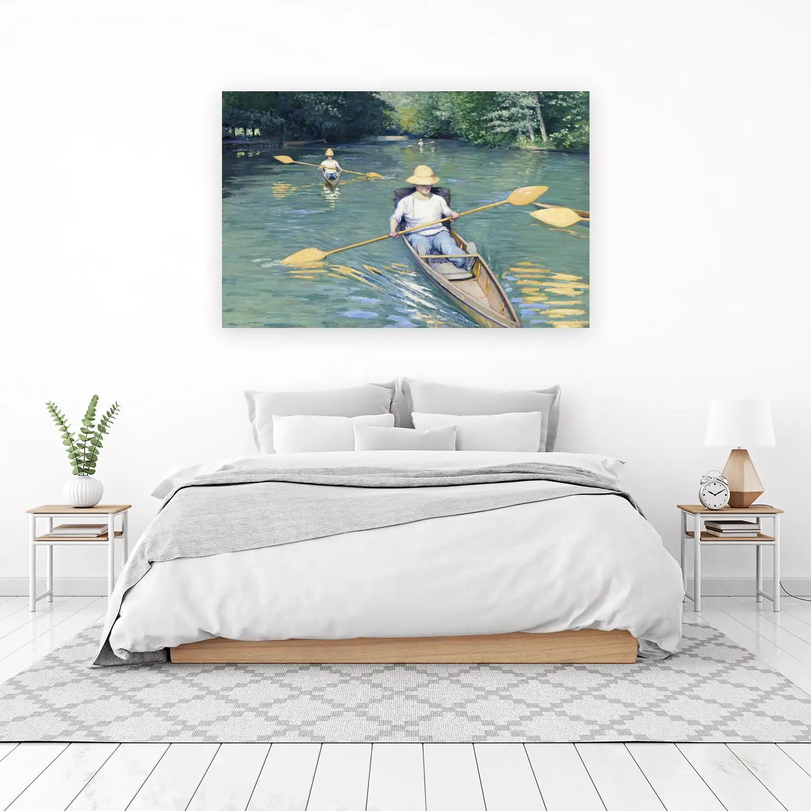Impressionist Canoeing Serenity Wall Art