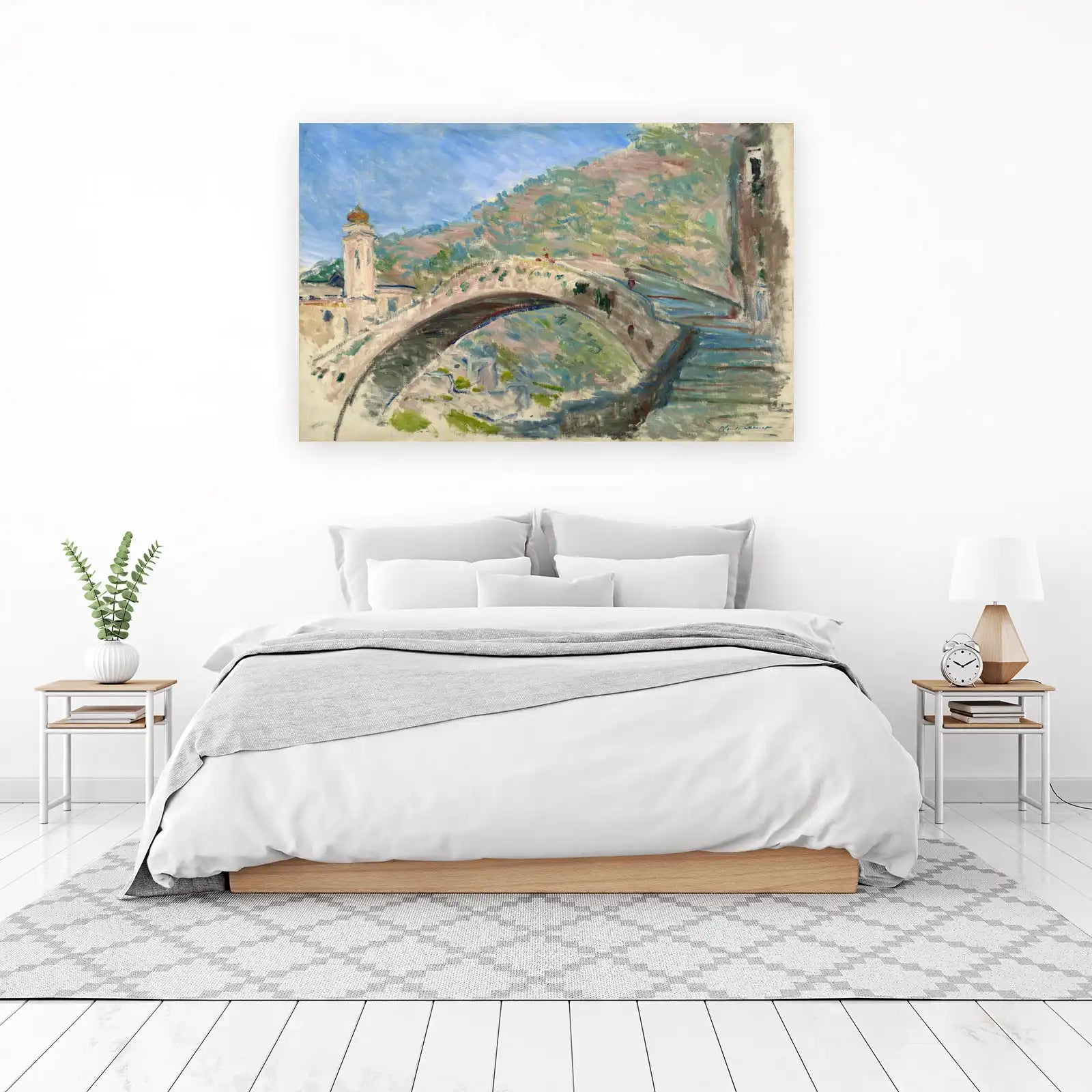 Impressionist Bridge Landscape Wall Art