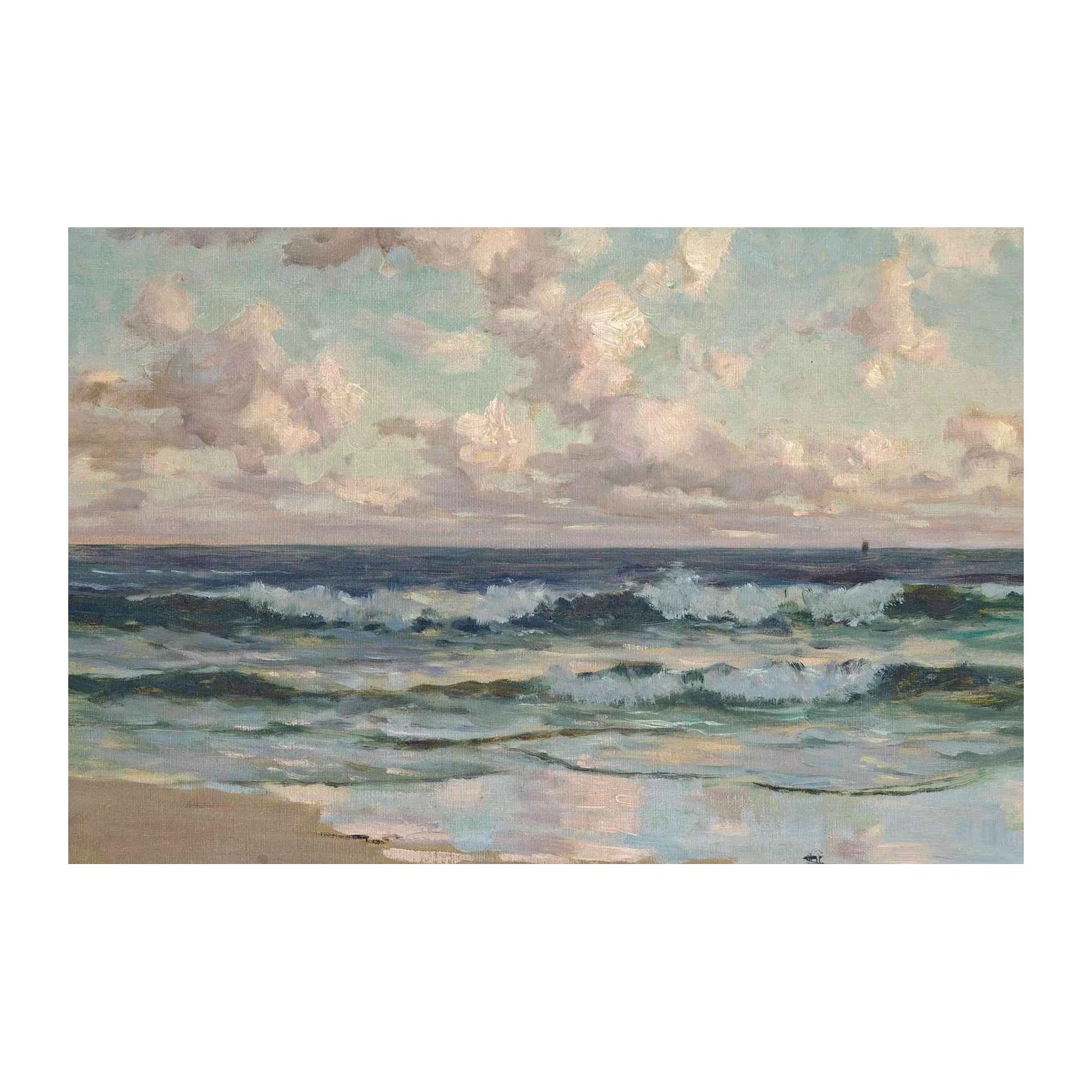 Serene Coastal Waves Landscape Wall Art