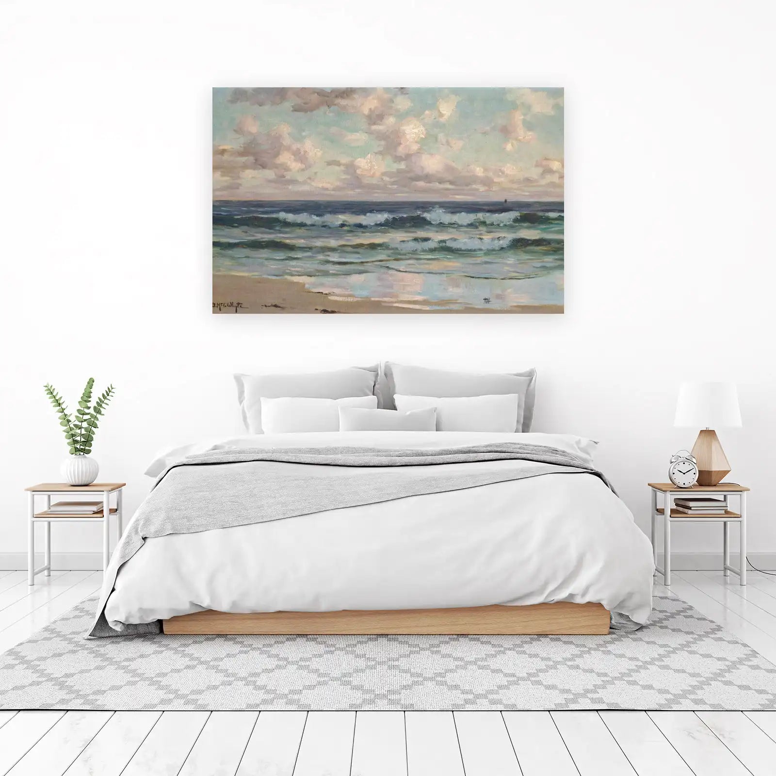 Serene Coastal Waves Landscape Wall Art