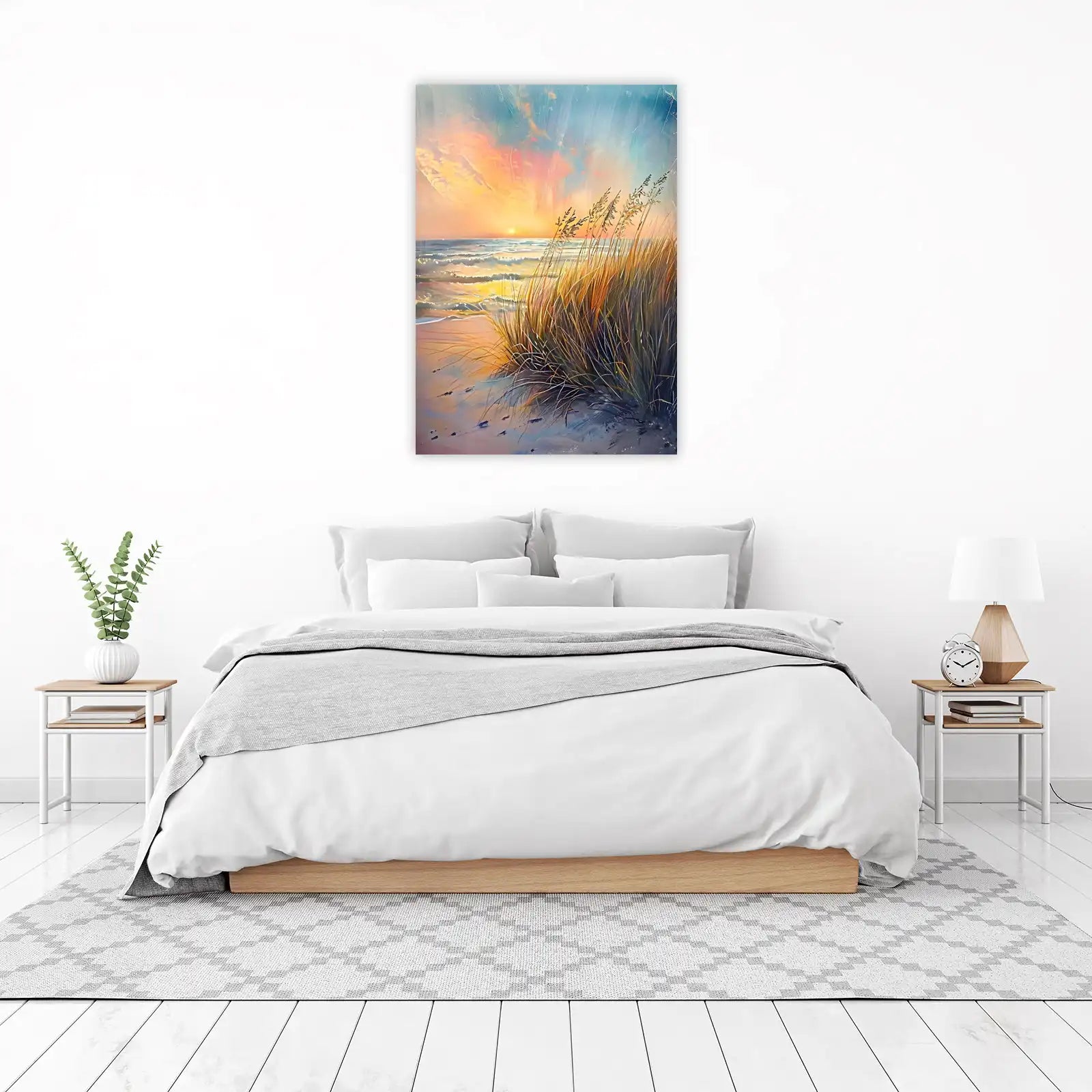 Golden Hour Beach Grass Wall Art