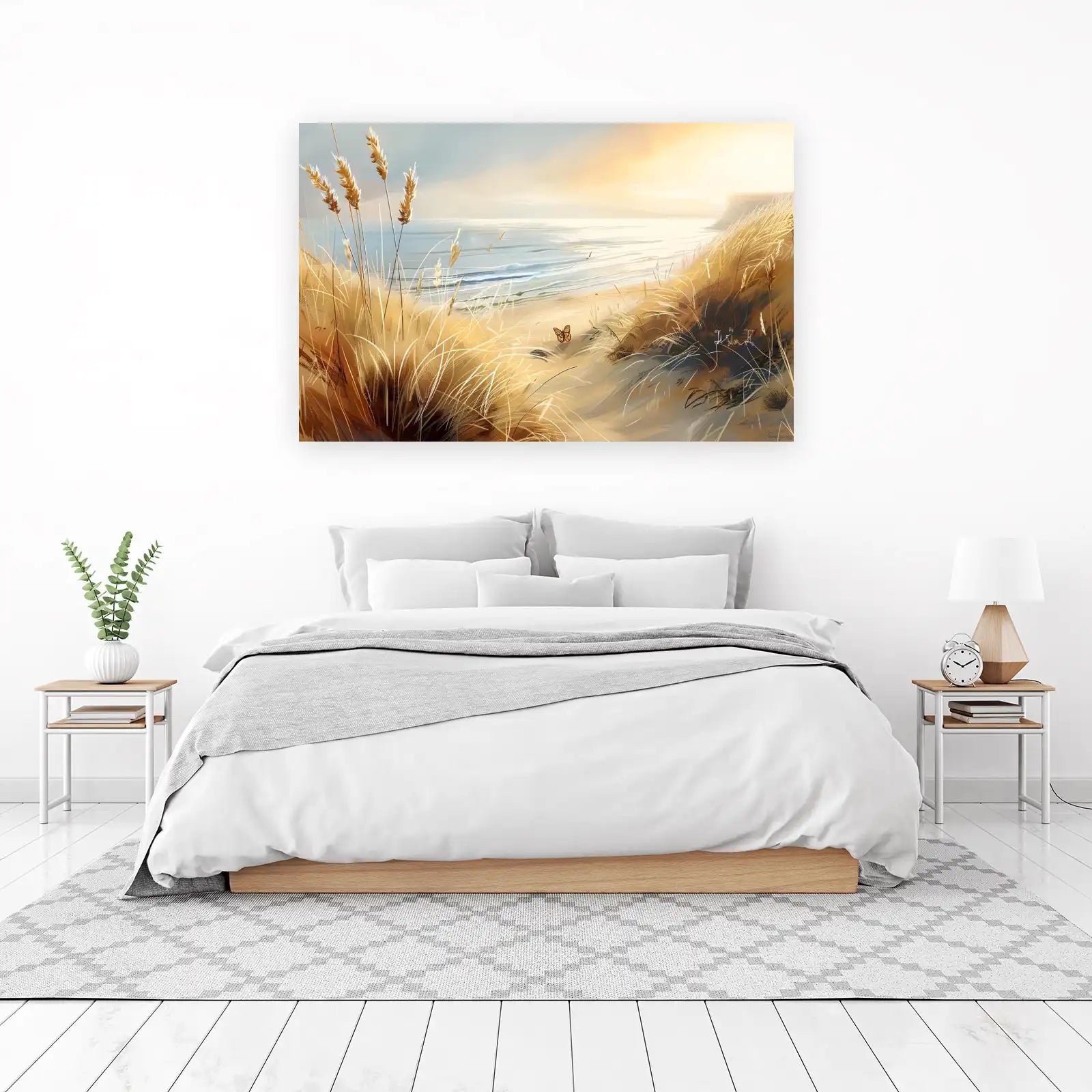 Serene Coastal Dunes Butterfly Wall Art