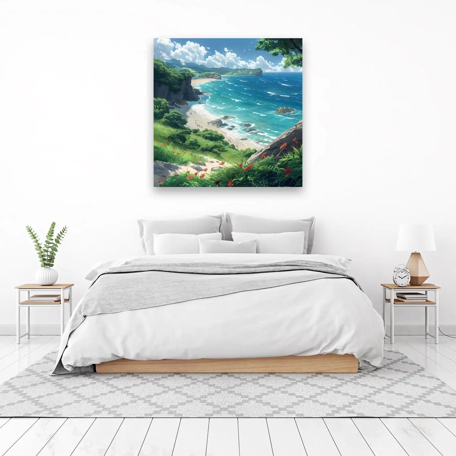 Serene Coastal Paradise Wall Art