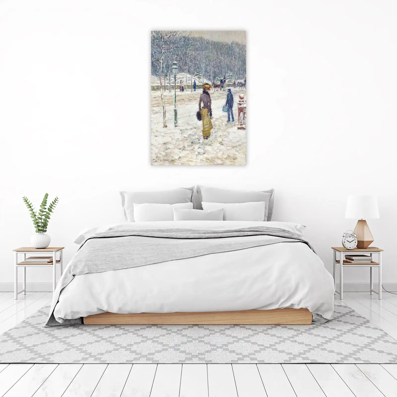 Winter Park Scene Impressionist Wall Art