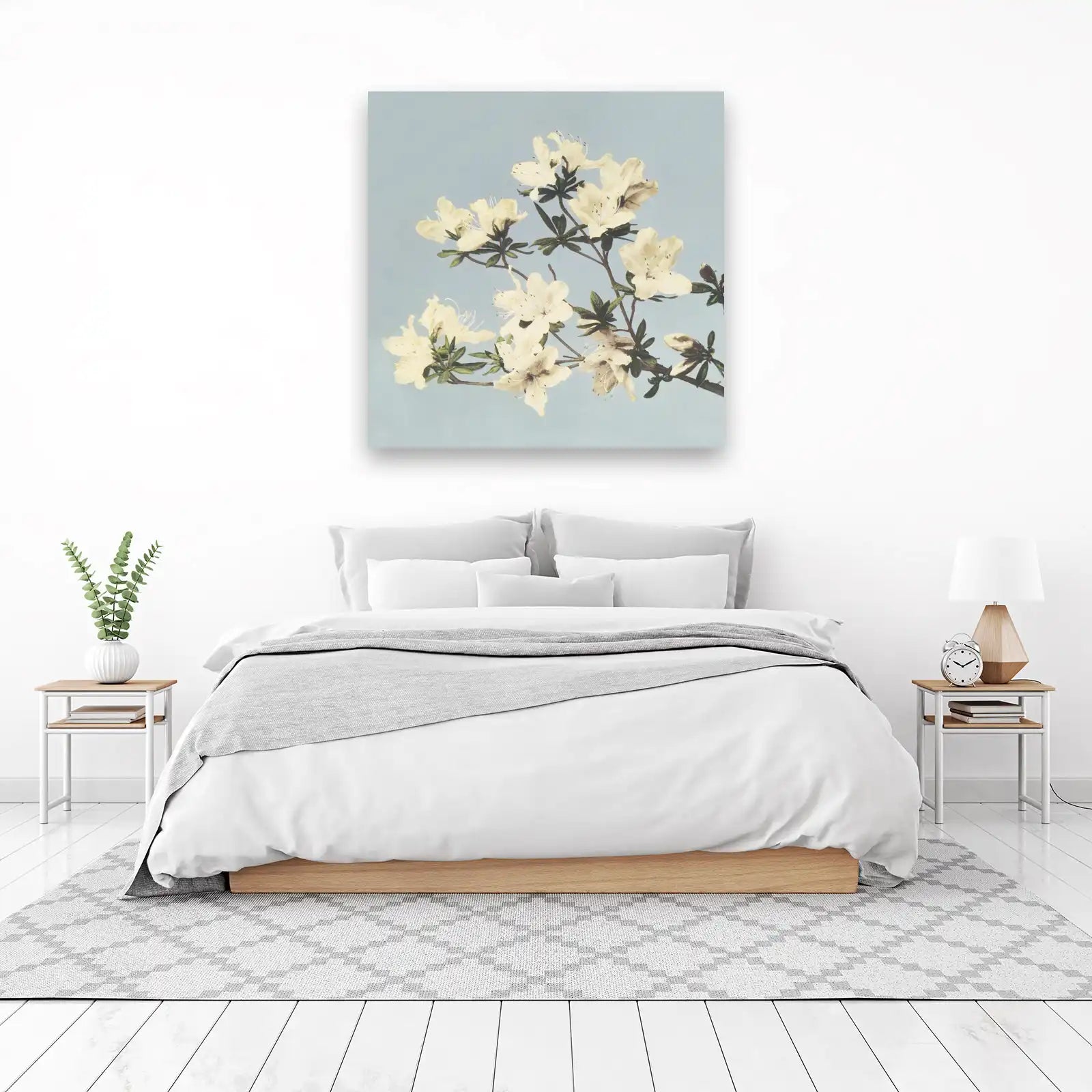 Delicate Cream Azaleas Botanical Wall Art