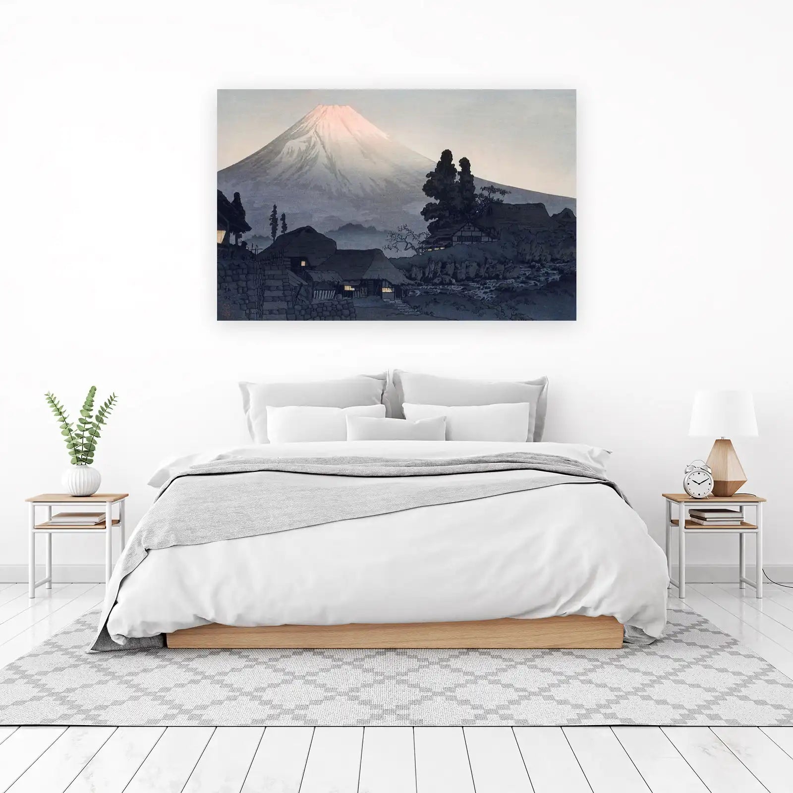 Serene Mt. Fuji Village Japanese Art Wall Art