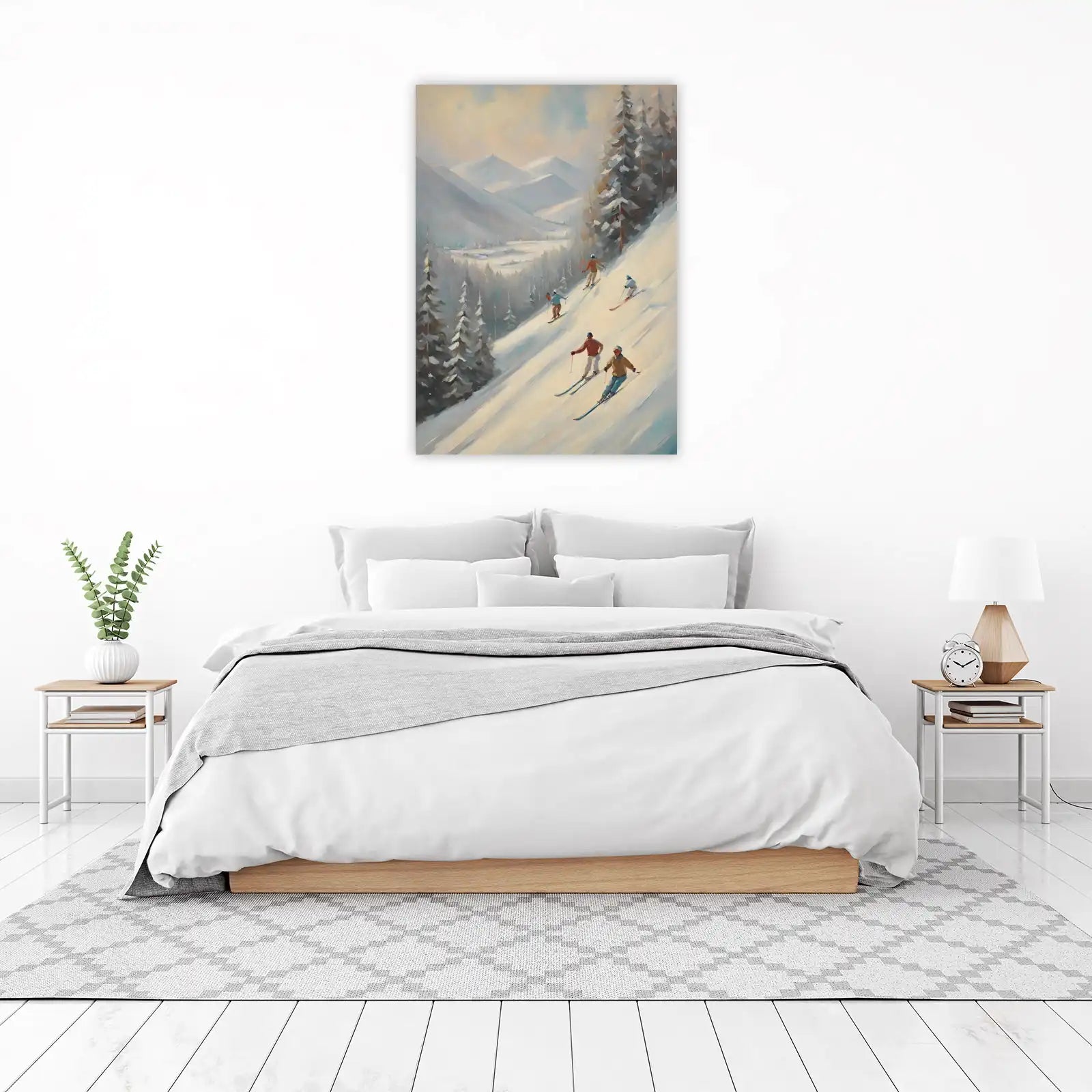 Vintage Ski Scene Wall Art