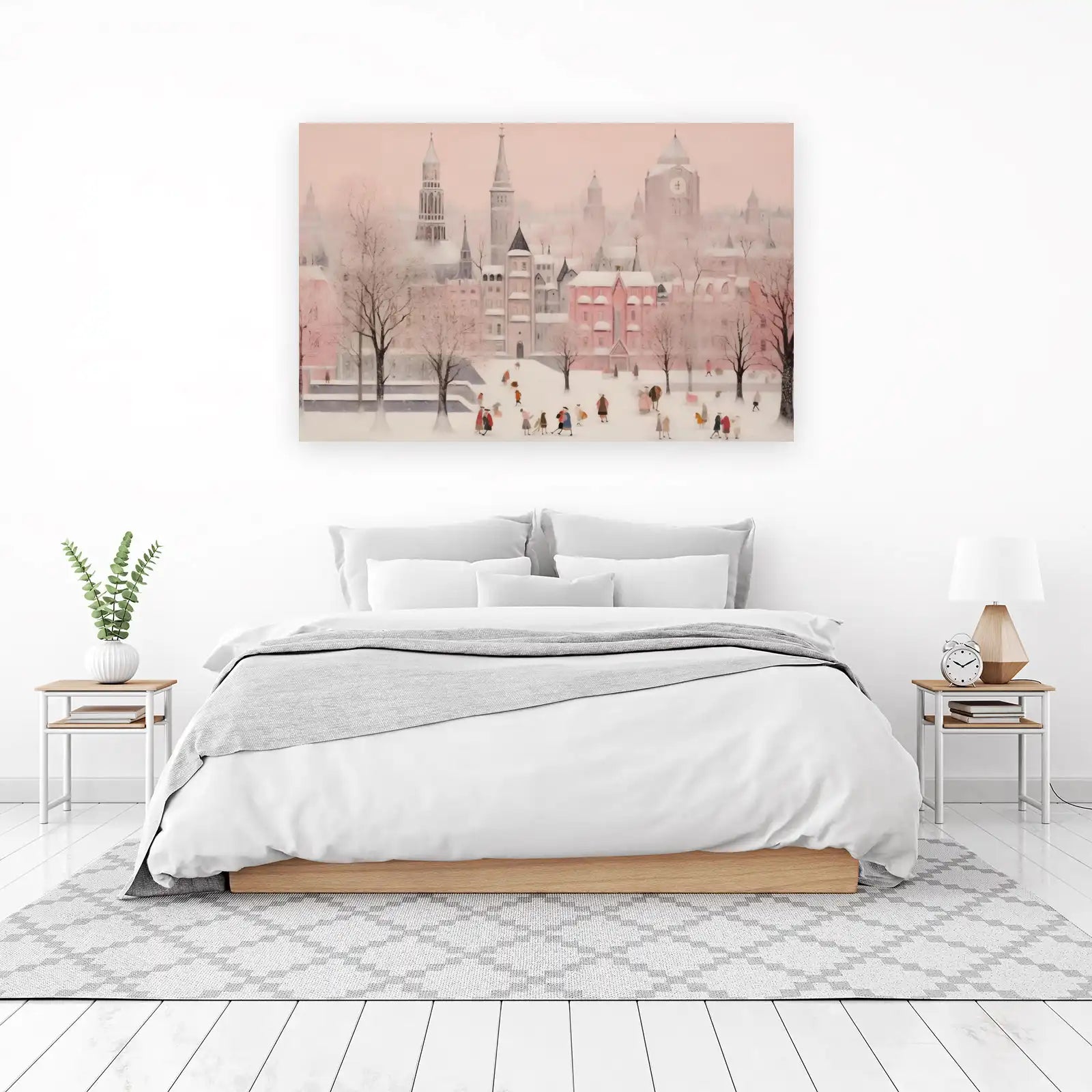 Whimsical Winter Village Wall Art