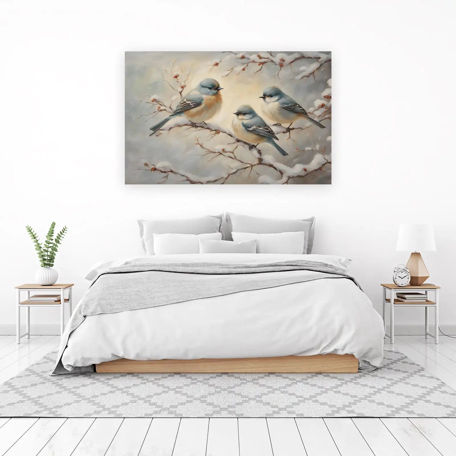 Winter Birds Serenity Wall Art