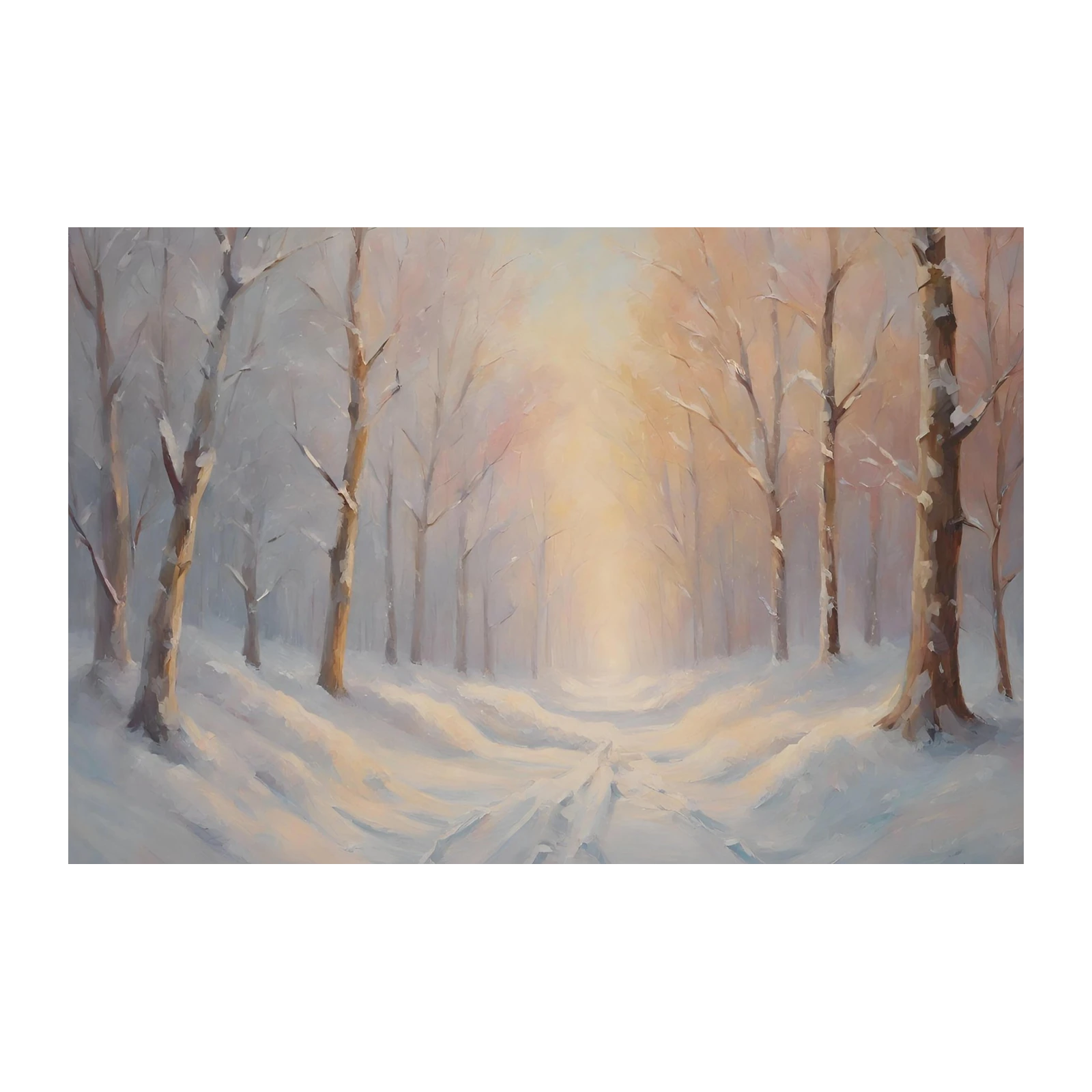 Winter Forest Path Wall Art