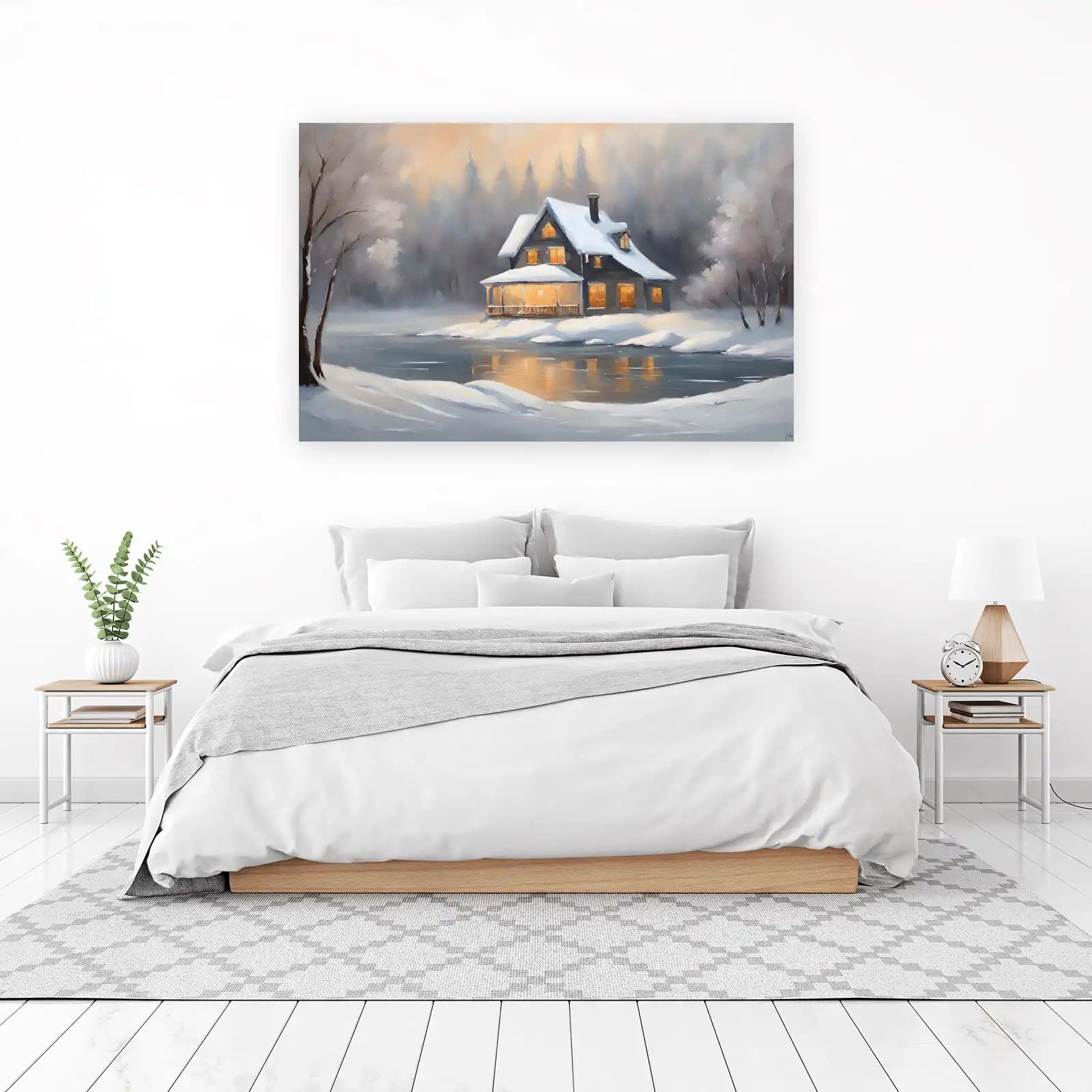 Cozy Winter Cabin Ambiance Wall Art