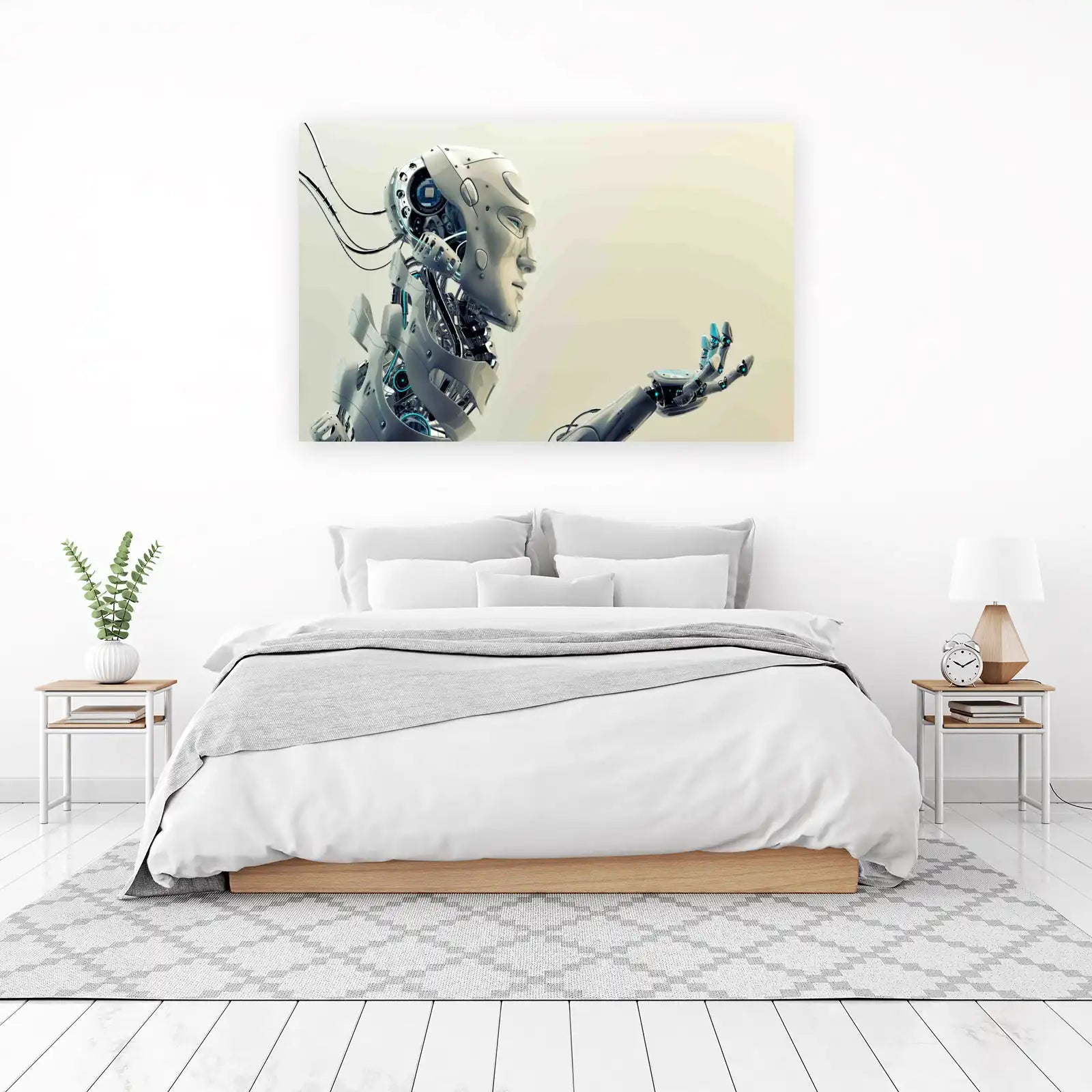Futuristic Robot Portrait Wall Art