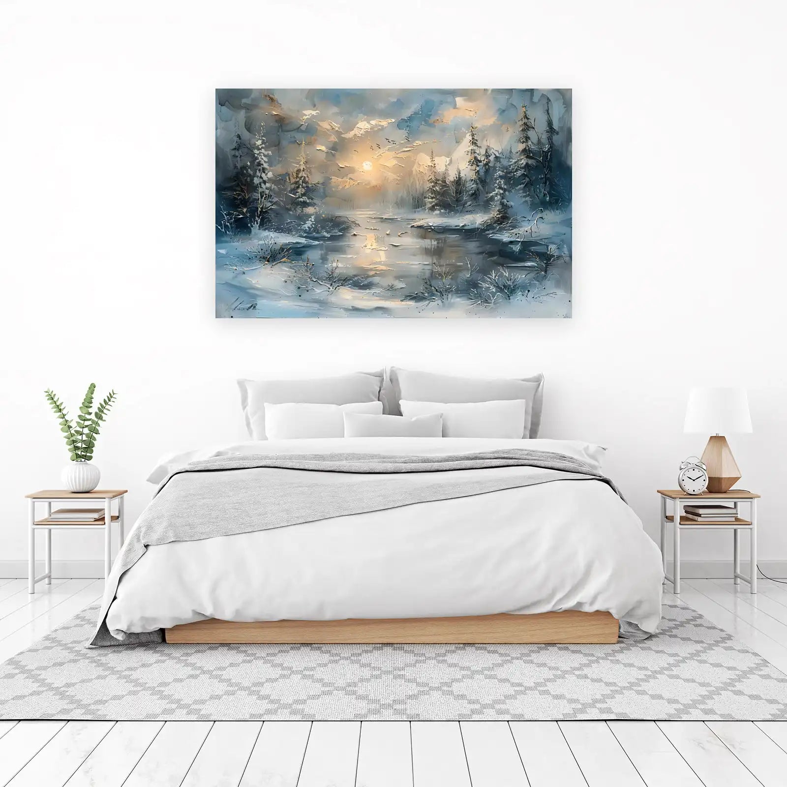 Winter Wonderland Serene Lake Wall Art