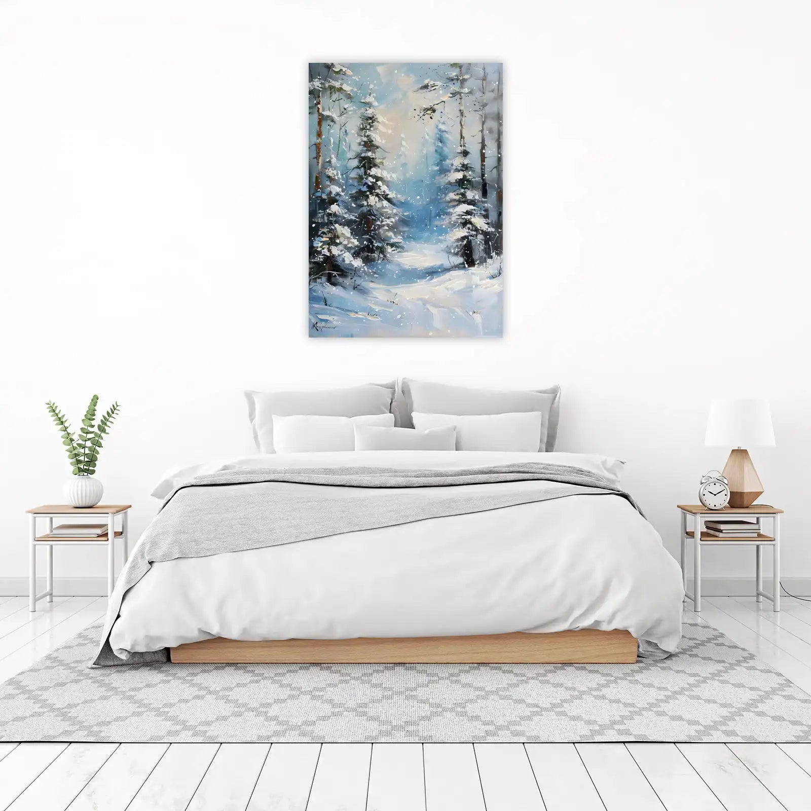 Enchanting Winter Forest Snow Scene Wall Art