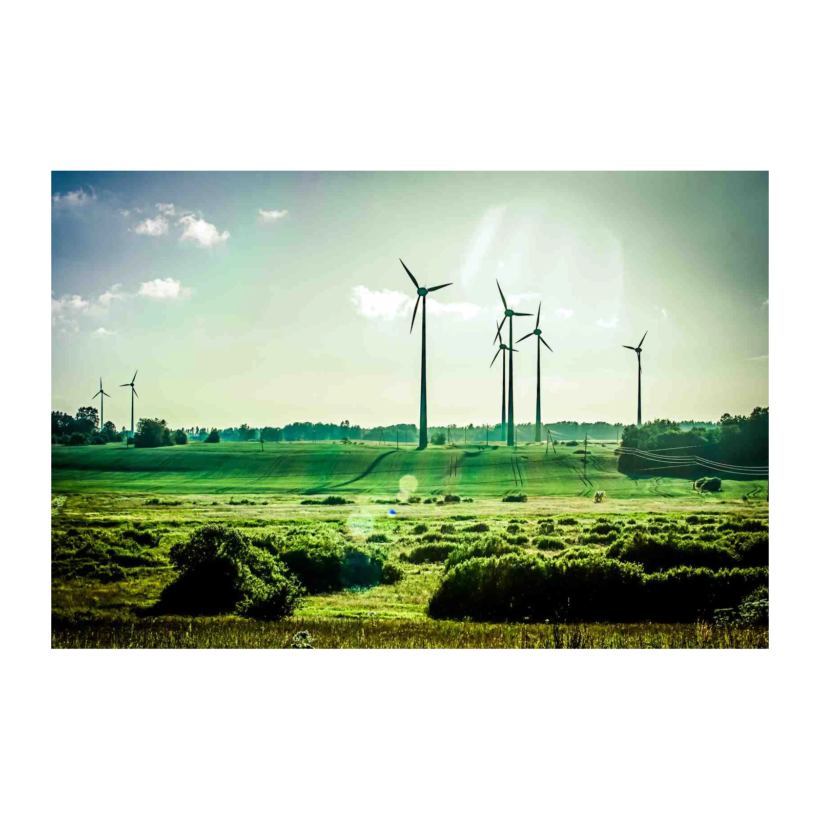 Wind Turbine Landscape Wall Art
