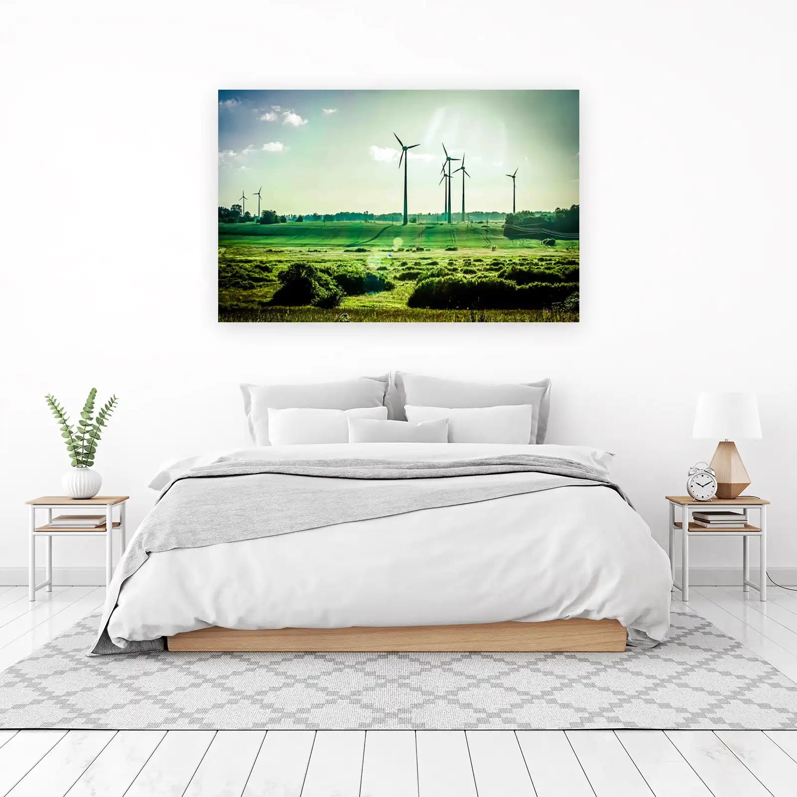 Wind Turbine Landscape Wall Art